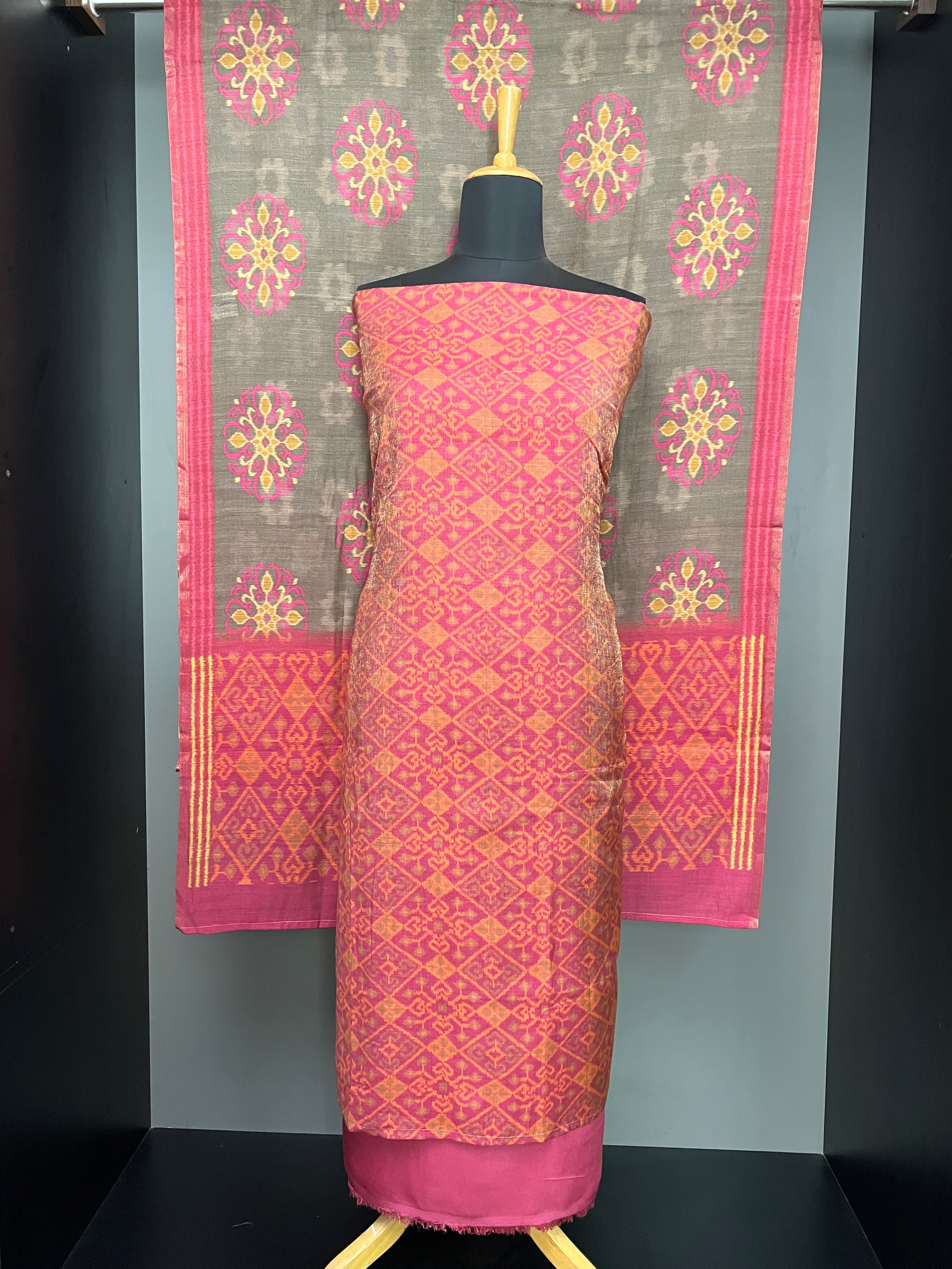 Ikat Printed Tissue Salwar Set | SP334