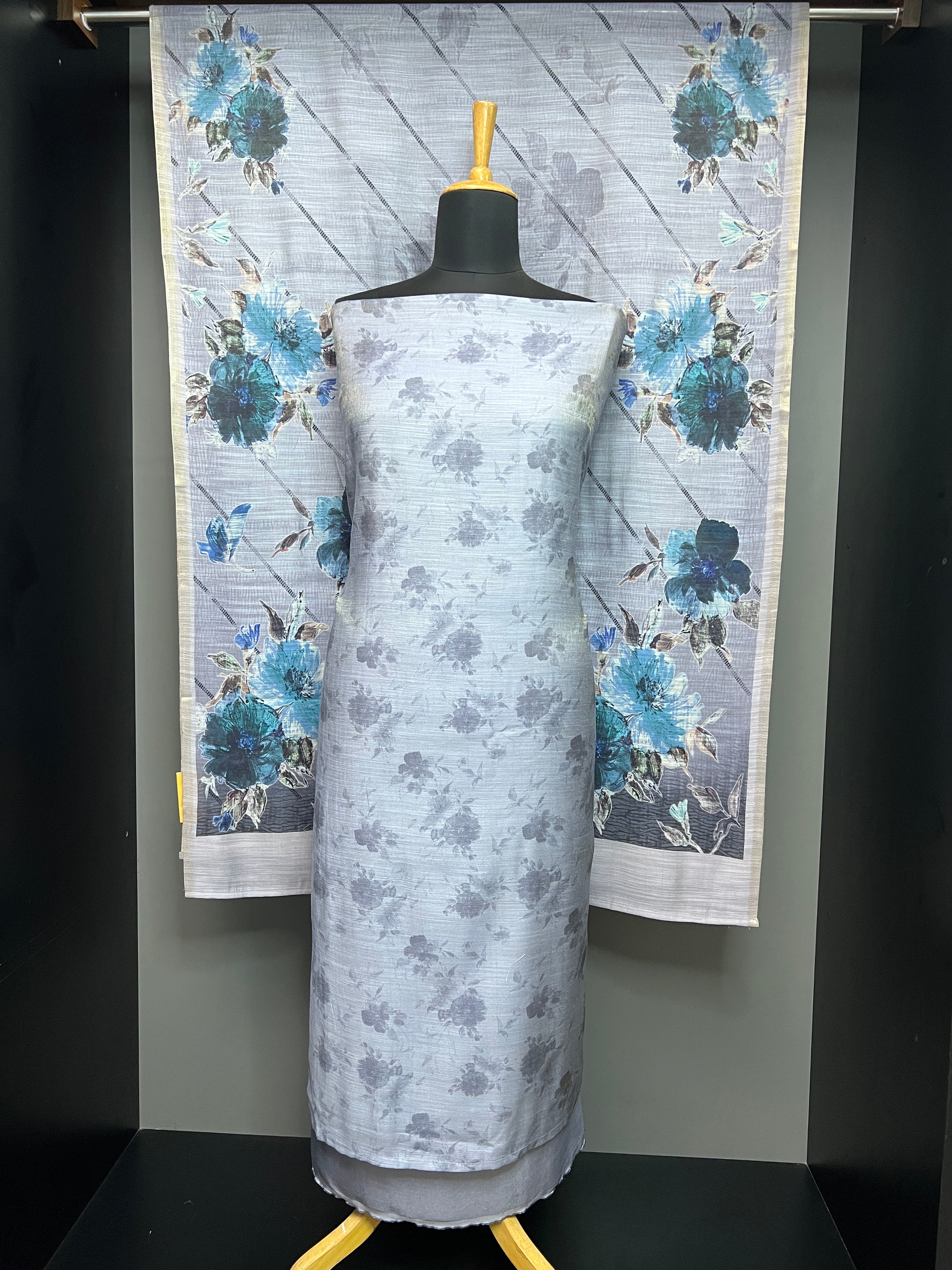 Floral Digital Printed Semi Tissue Salwar Set | SP341