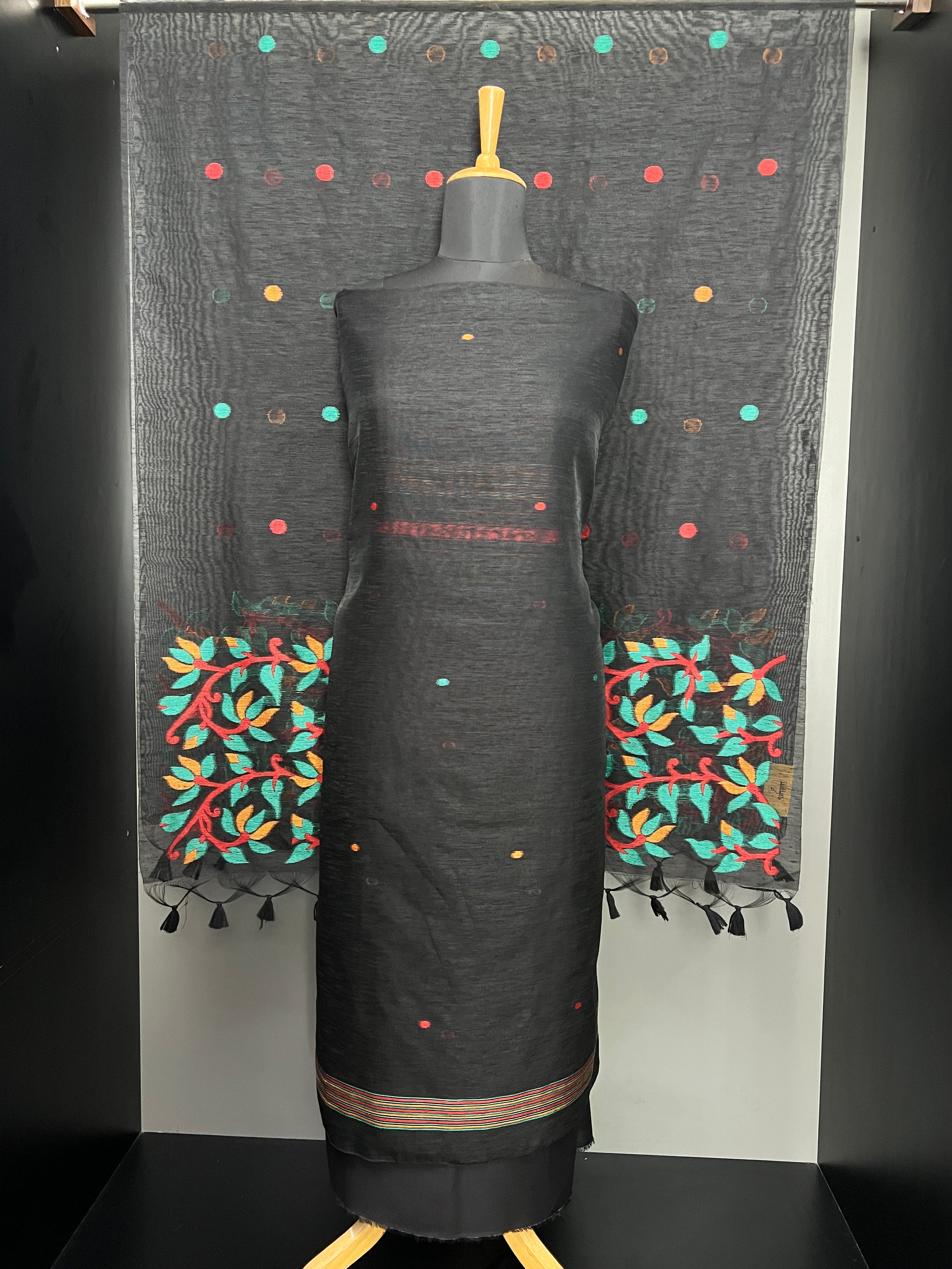 Jamdani Weaved Chanderi Finish Salwar Set | SP352