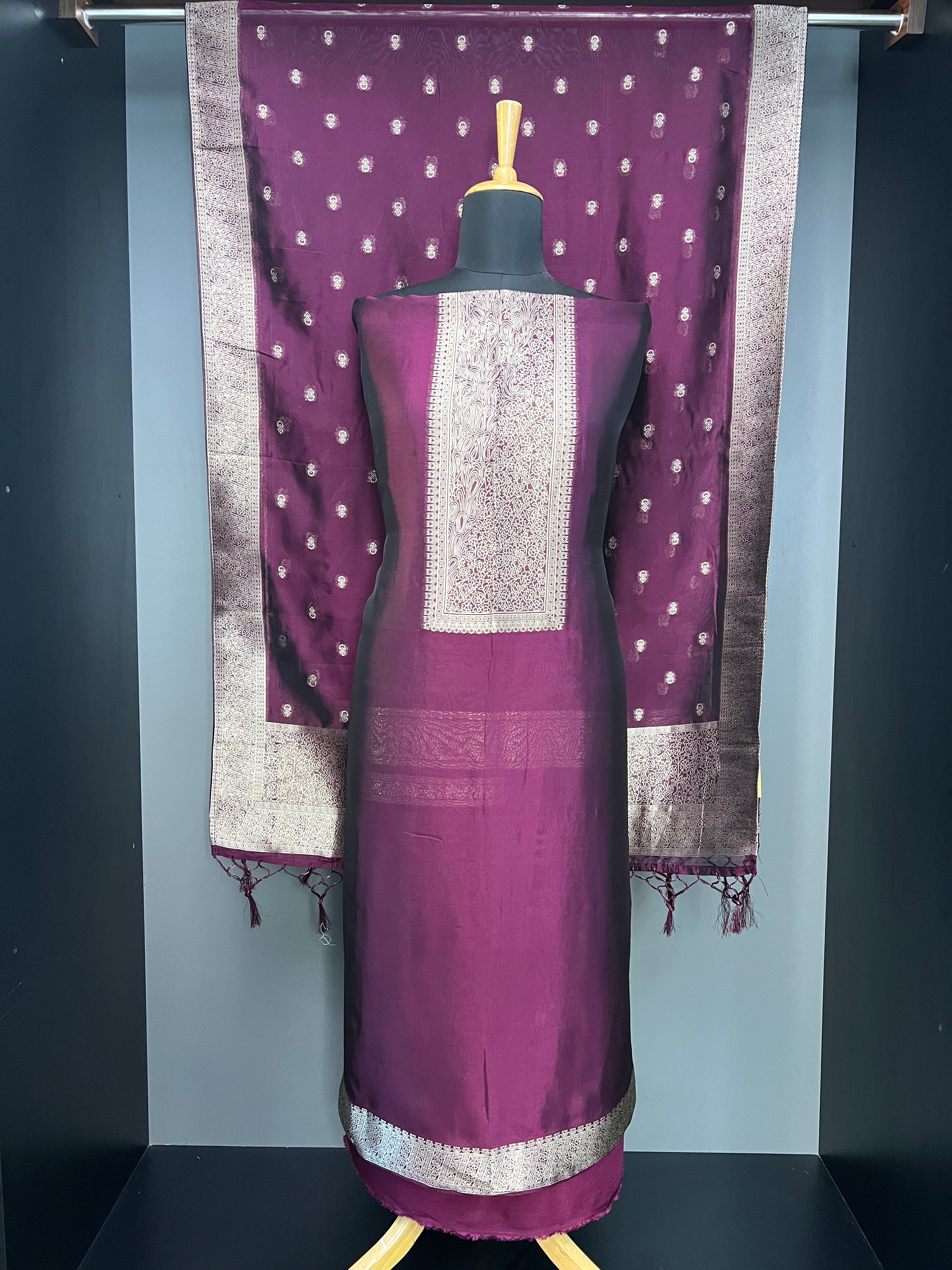 Zari Woven Organza Salwar Set | SP368