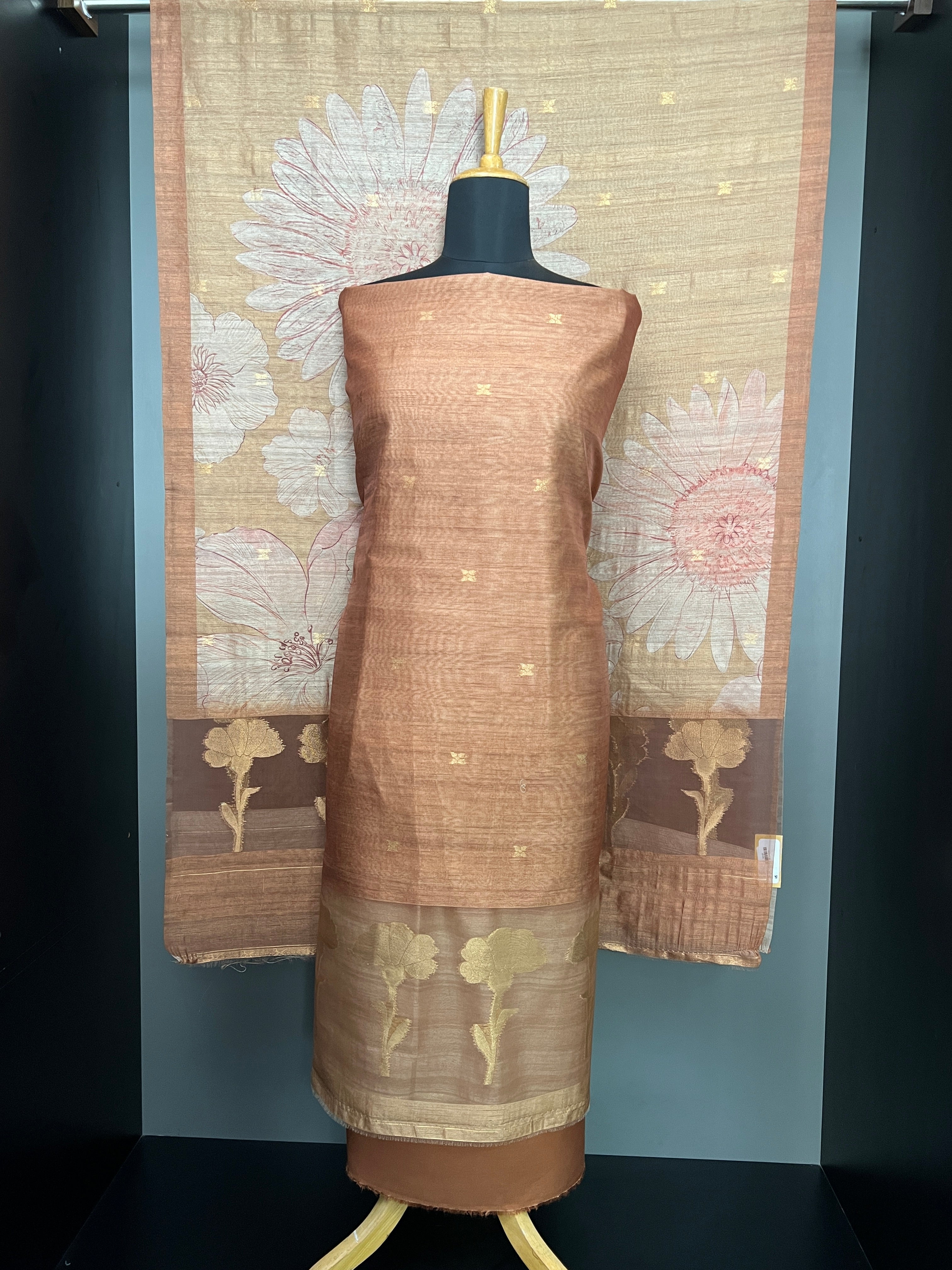 Zari Butta Detailed Semi Chanderi Salwar Set | SP406