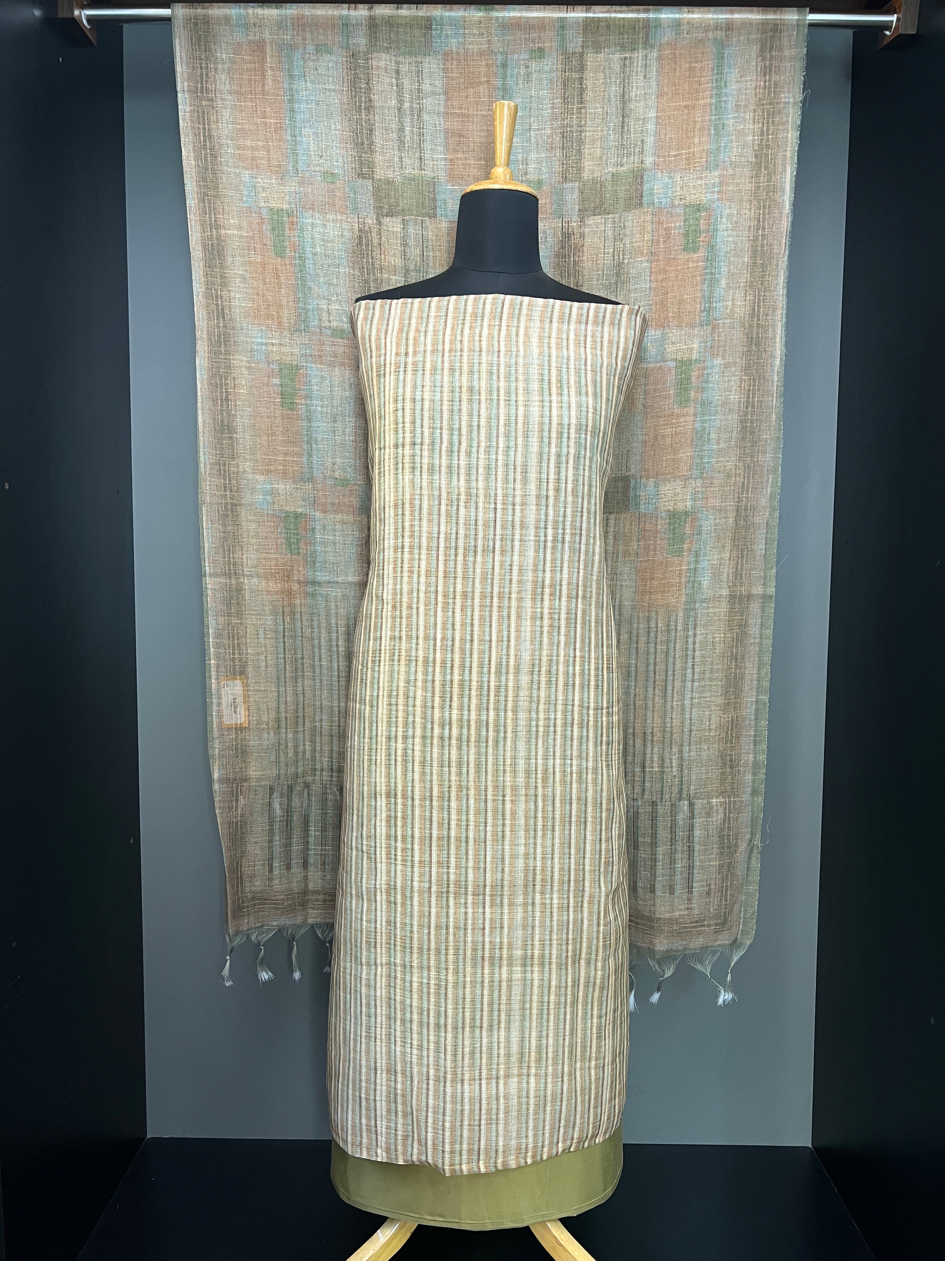 Stripes Printed Kota Salwar Set | SP428