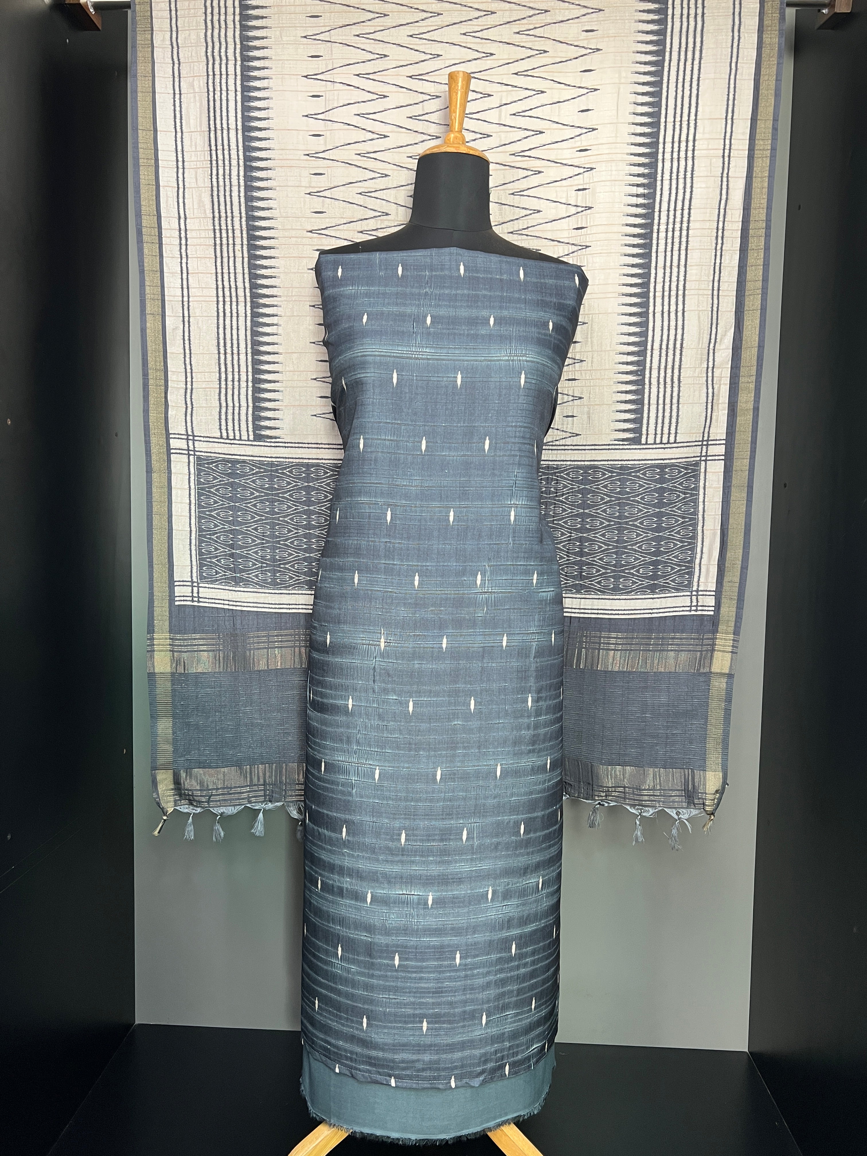 Printed Semi Tussar Salwar Set | SP431