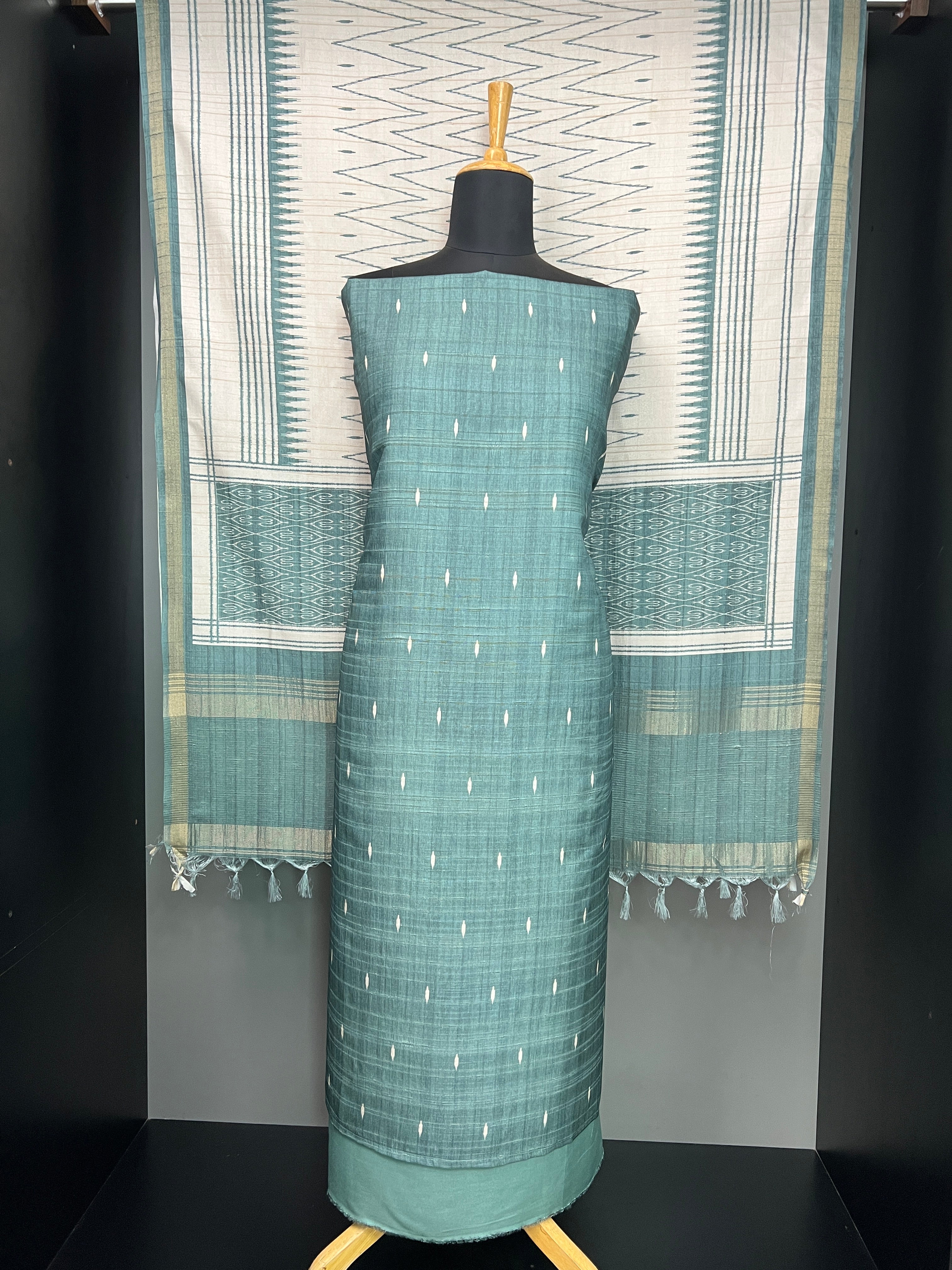 Printed Semi Tussar Salwar Set | SP434