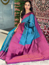 Traditional Zari Woven Stripe Patterned Semi Silk Saree | SRK110
