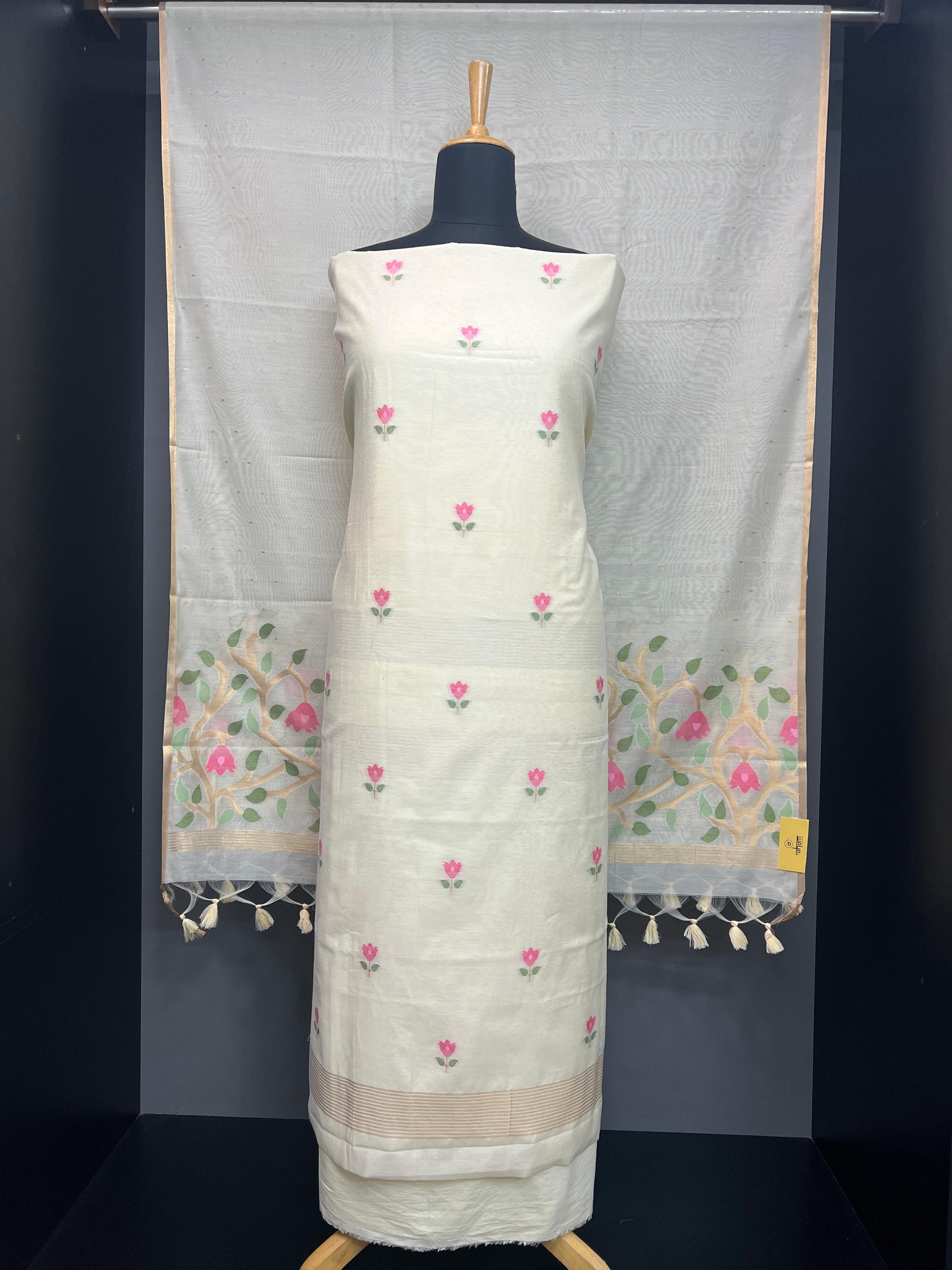 Floral Weaving Patterned Jamdani Salwar Set | SSN215