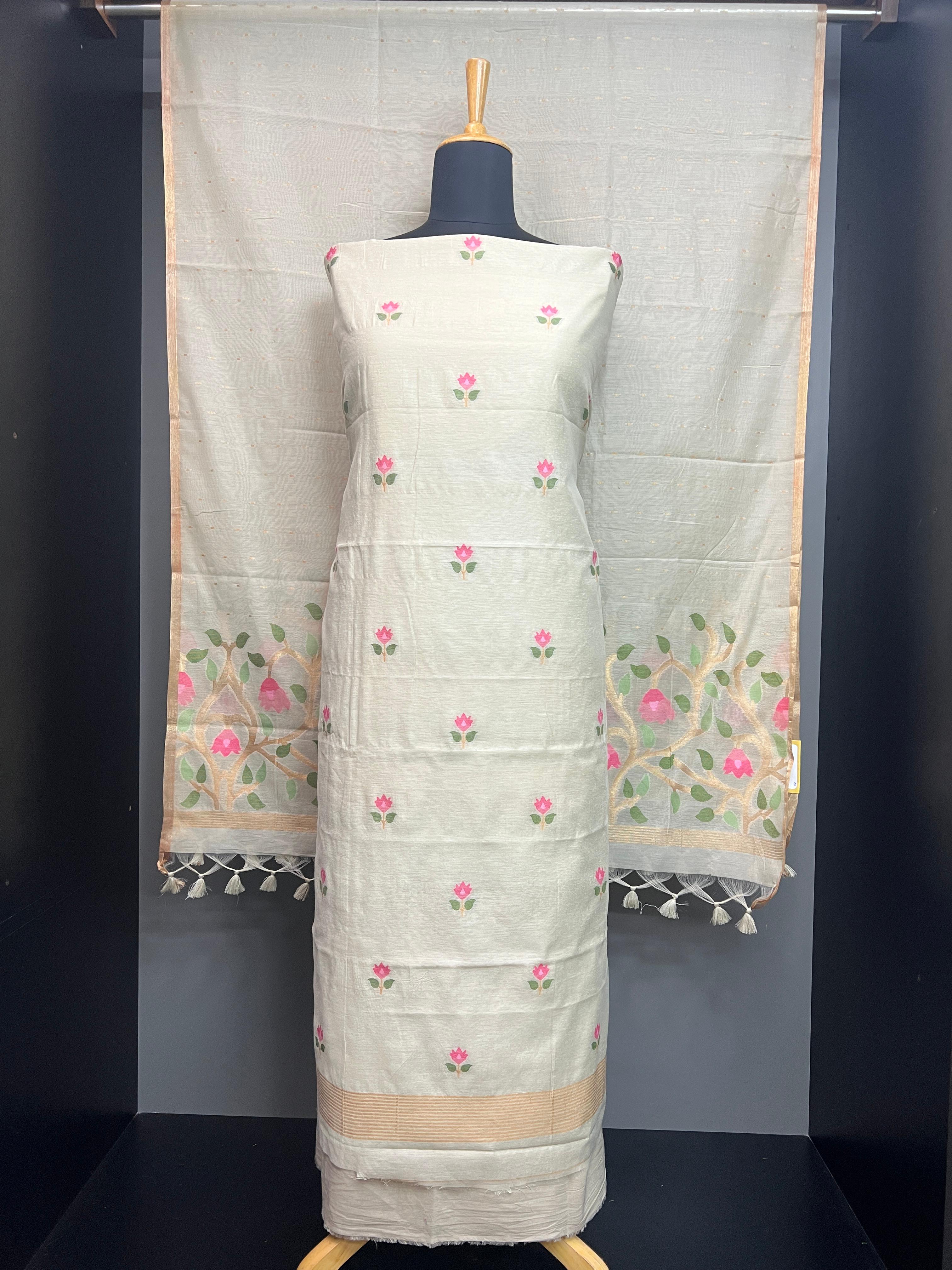 Floral Weaving Patterned Jamdani Salwar Set | SSN216