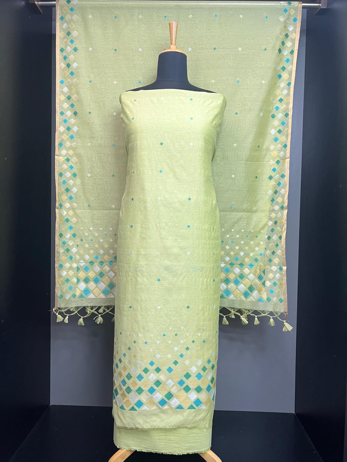 Geometric Weaving Patterned Jamdani Salwar Set | SSN218