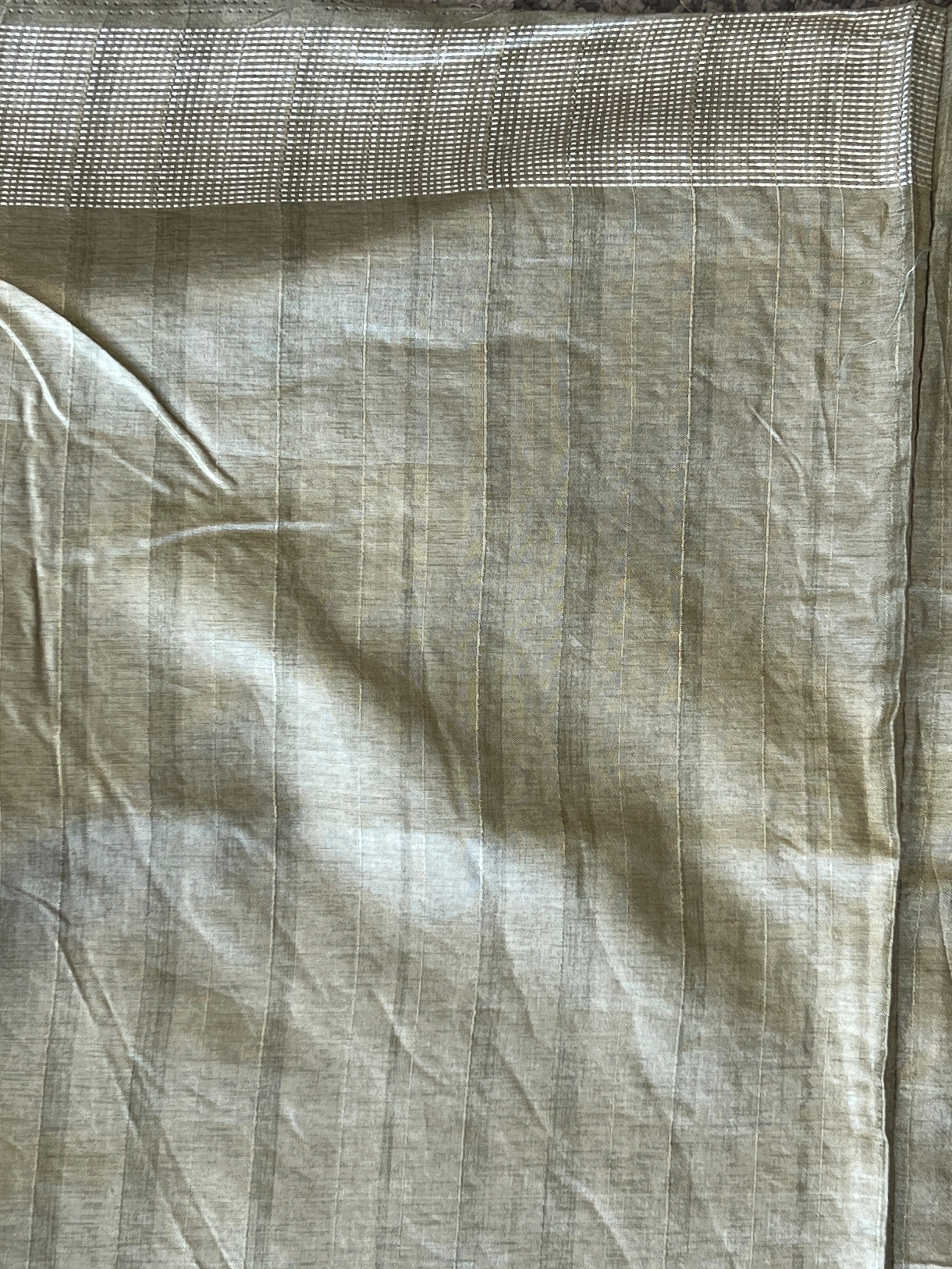 Thread Embroidery Geometric Patterned Semi Tussar Saree | SUN280