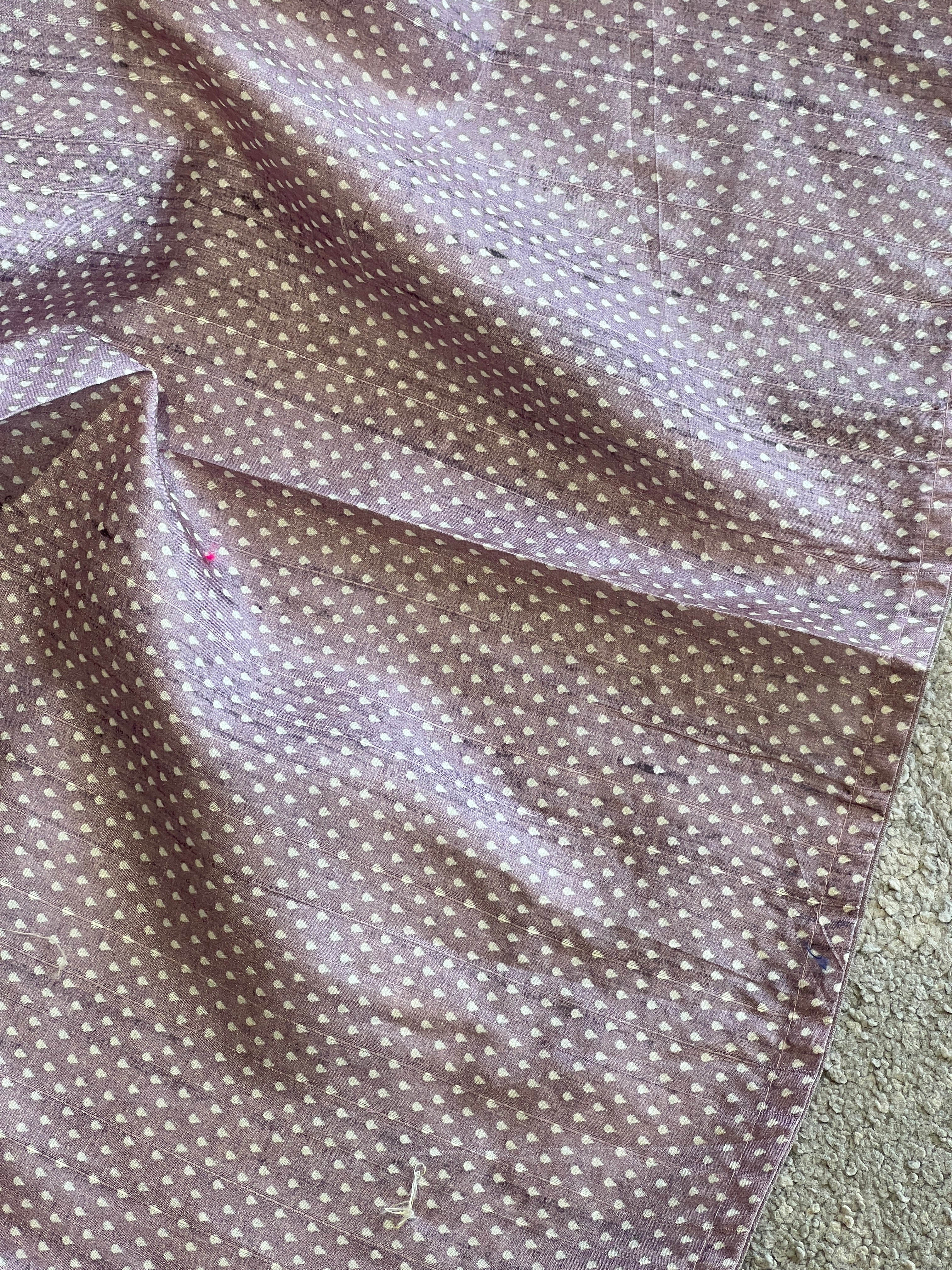 Print With Machine Embroidery Detailed Semi Tussar Saree | SVF156