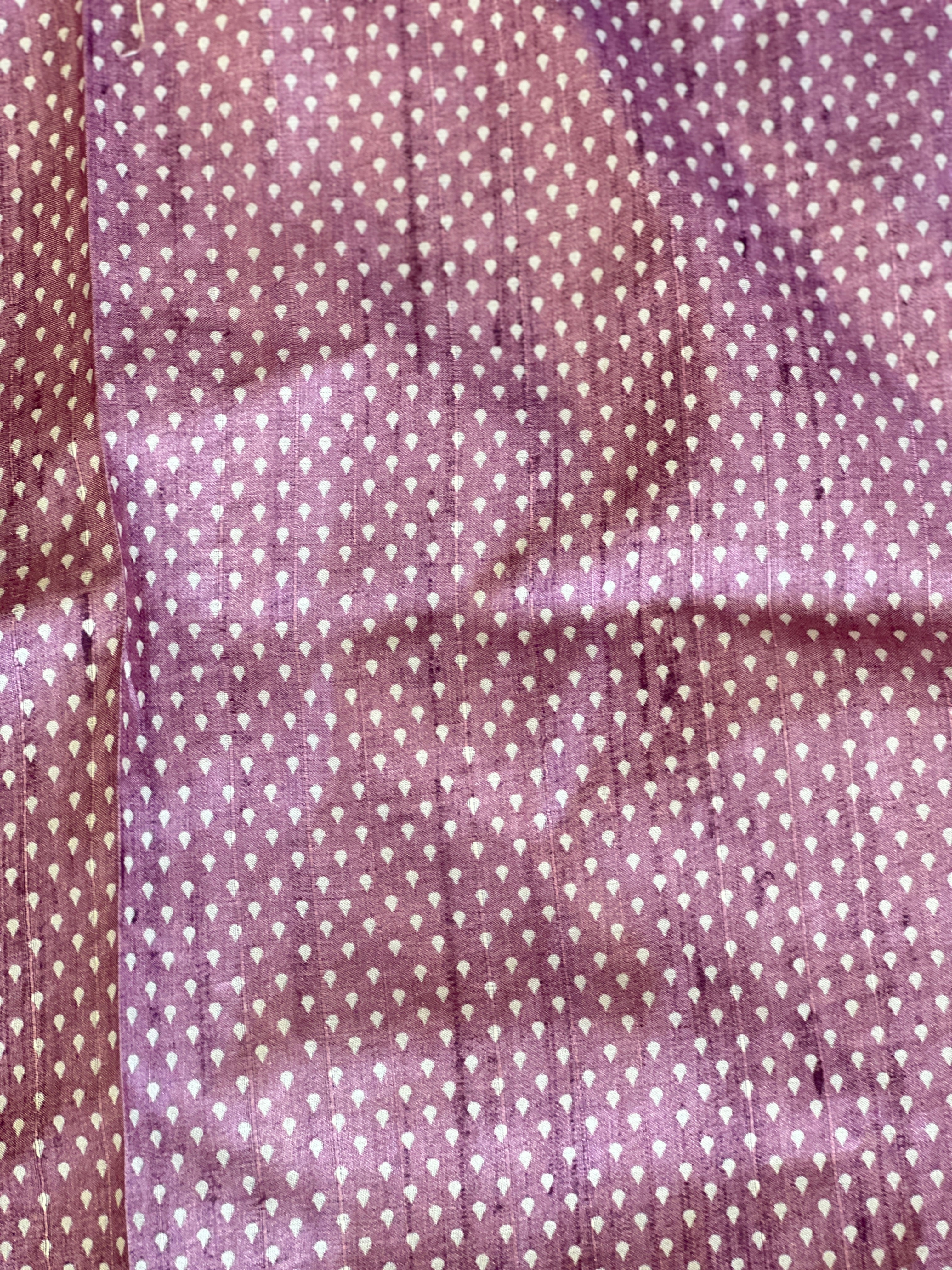 Print With Machine Embroidery Detailed Semi Tussar Saree | SVF158