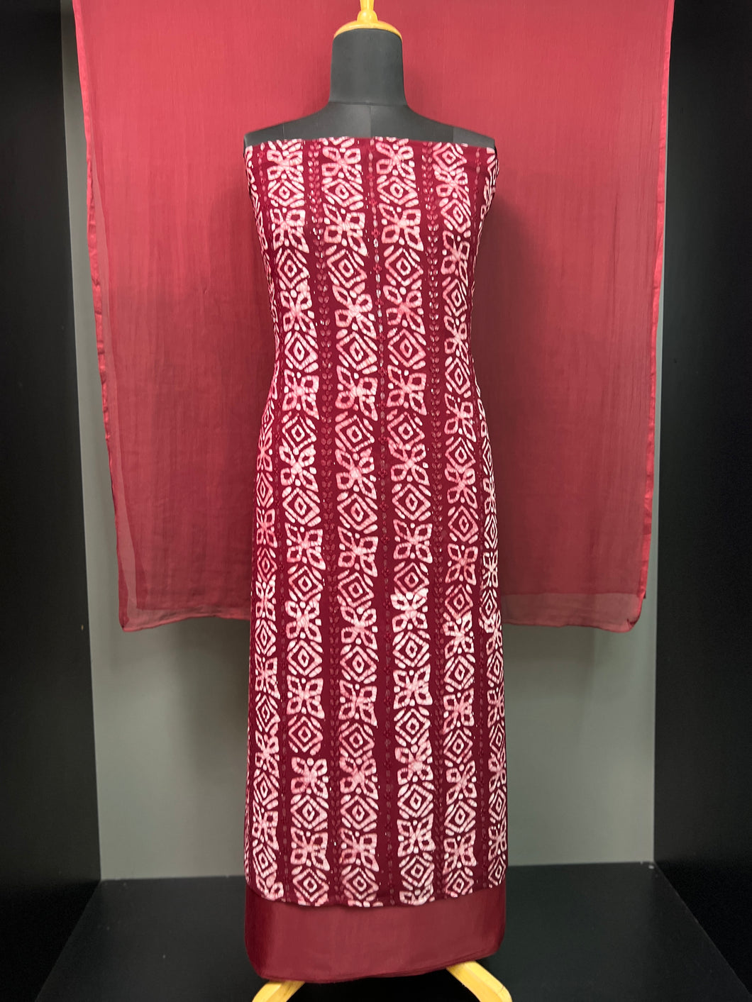 Batik Print With Sequence Detailed Georgette Salwar Set | SW2002