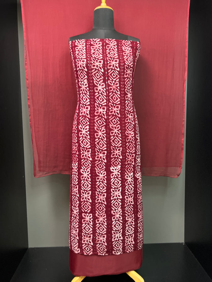 Batik Print With Sequence Detailed Georgette Salwar Set | SW2002