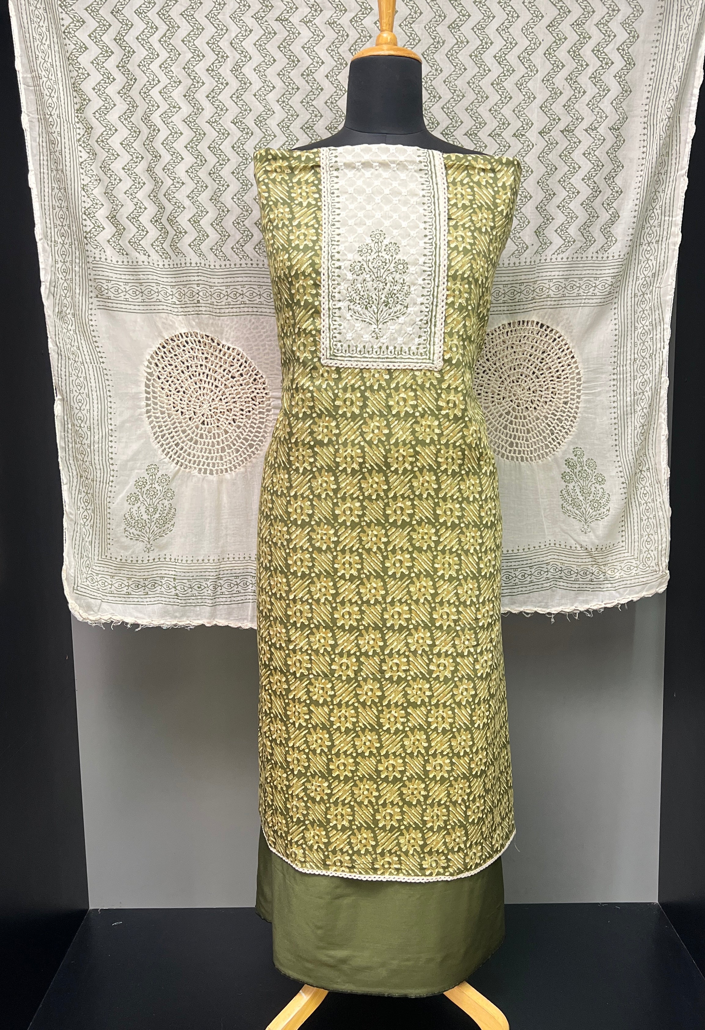 Digital & Block Printed Cotton Salwar Set | SW2018