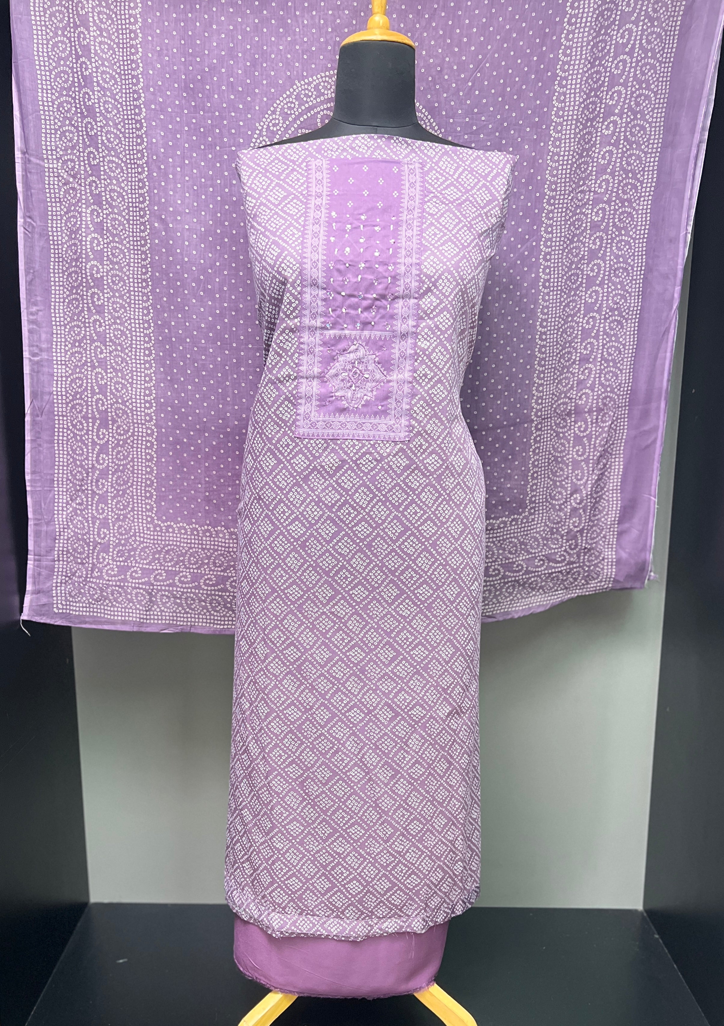 Bandhani Printed Soft Cotton Salwar Set | SW2027