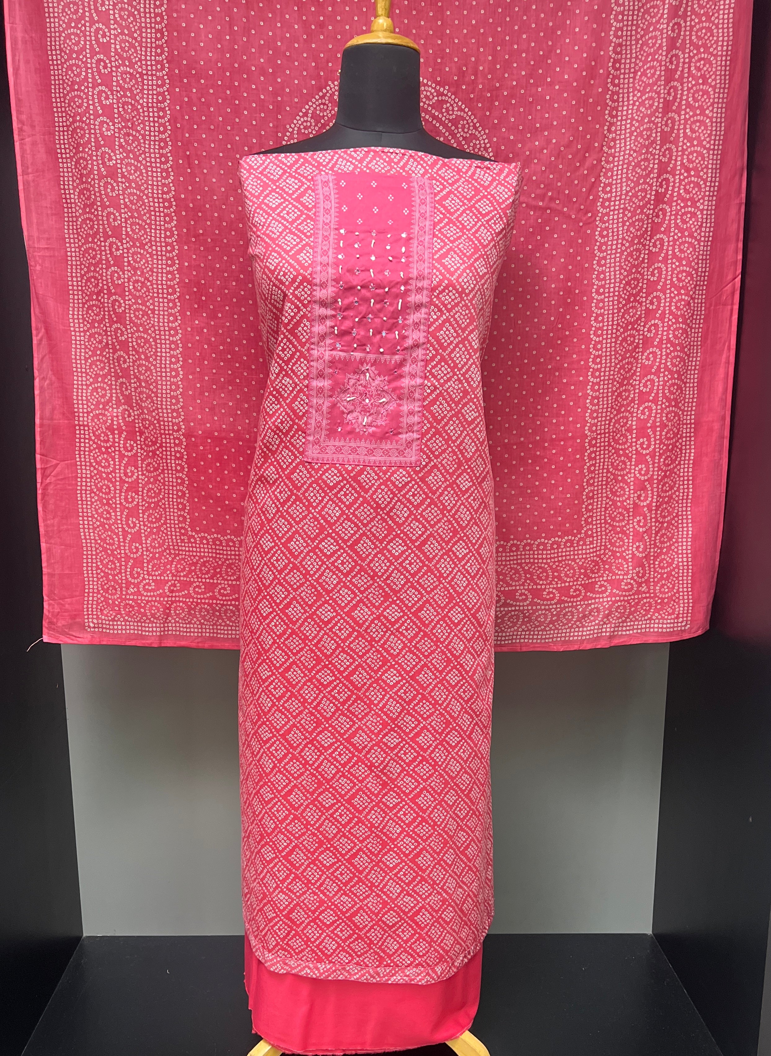 Bandhani Printed Soft Cotton Salwar Set | SW2028