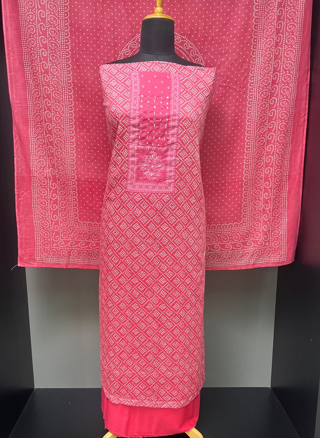 Bandhani Printed Soft Cotton Salwar Set | SW2028