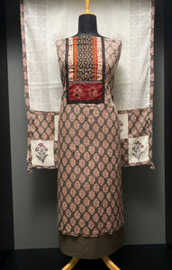 Ajrak Print With Embroidery Highlighted Cotton Salwar Set | SW2131