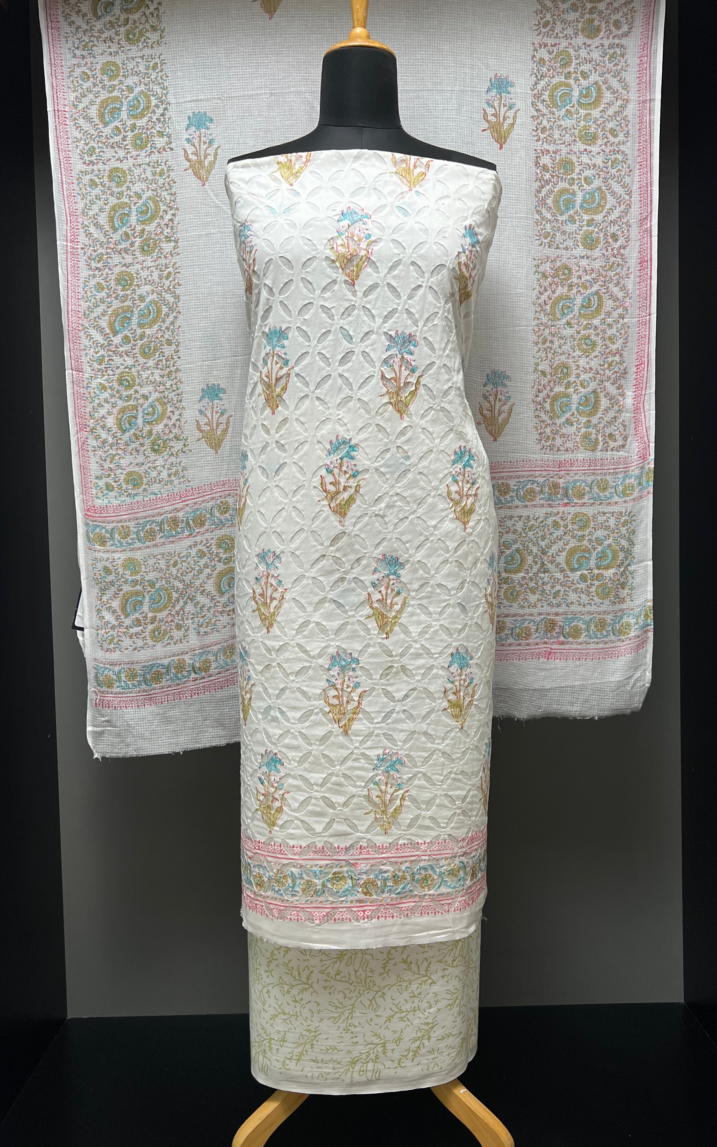 Block Print & Applique Detailed Cotton Salwar Set | SW2139