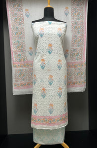 Block Print & Applique Detailed Cotton Salwar Set | SW2140