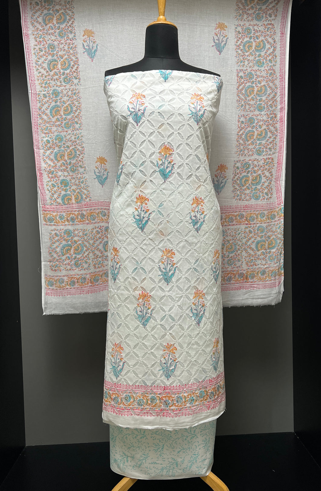 Block Print & Applique Detailed Cotton Salwar Set | SW2140
