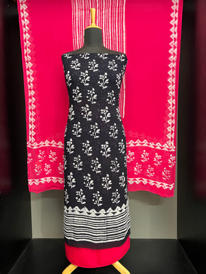 Batik Print Detailed Georgette Salwar Set | SW2207