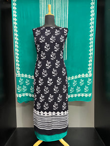 Batik Print Detailed Georgette Salwar Set | SW2208