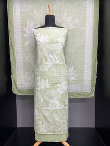 Digital Print With Machine Embroidery Detailed Cotton Salwar Set | SW2222