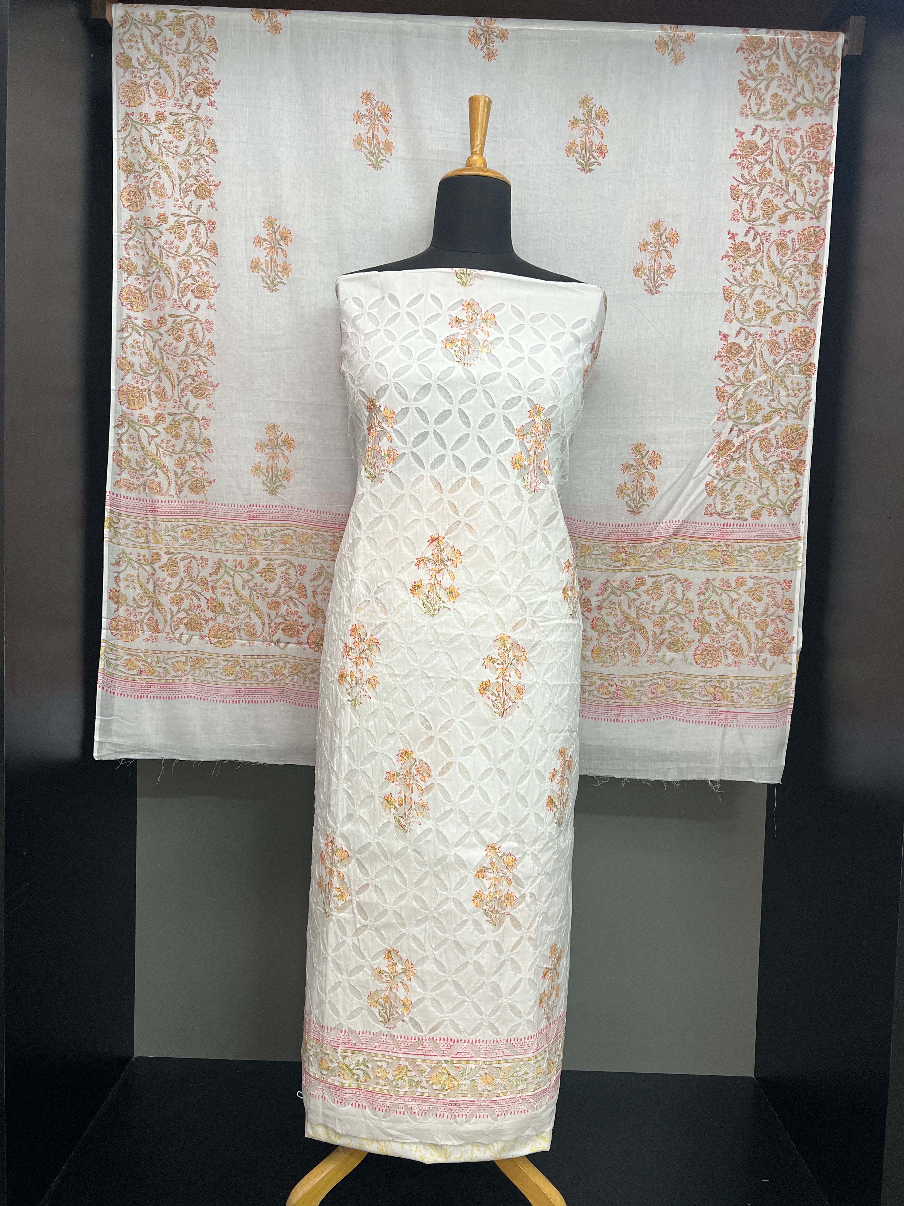 Floral Block Printed Cotton Salwar Set | SW2325