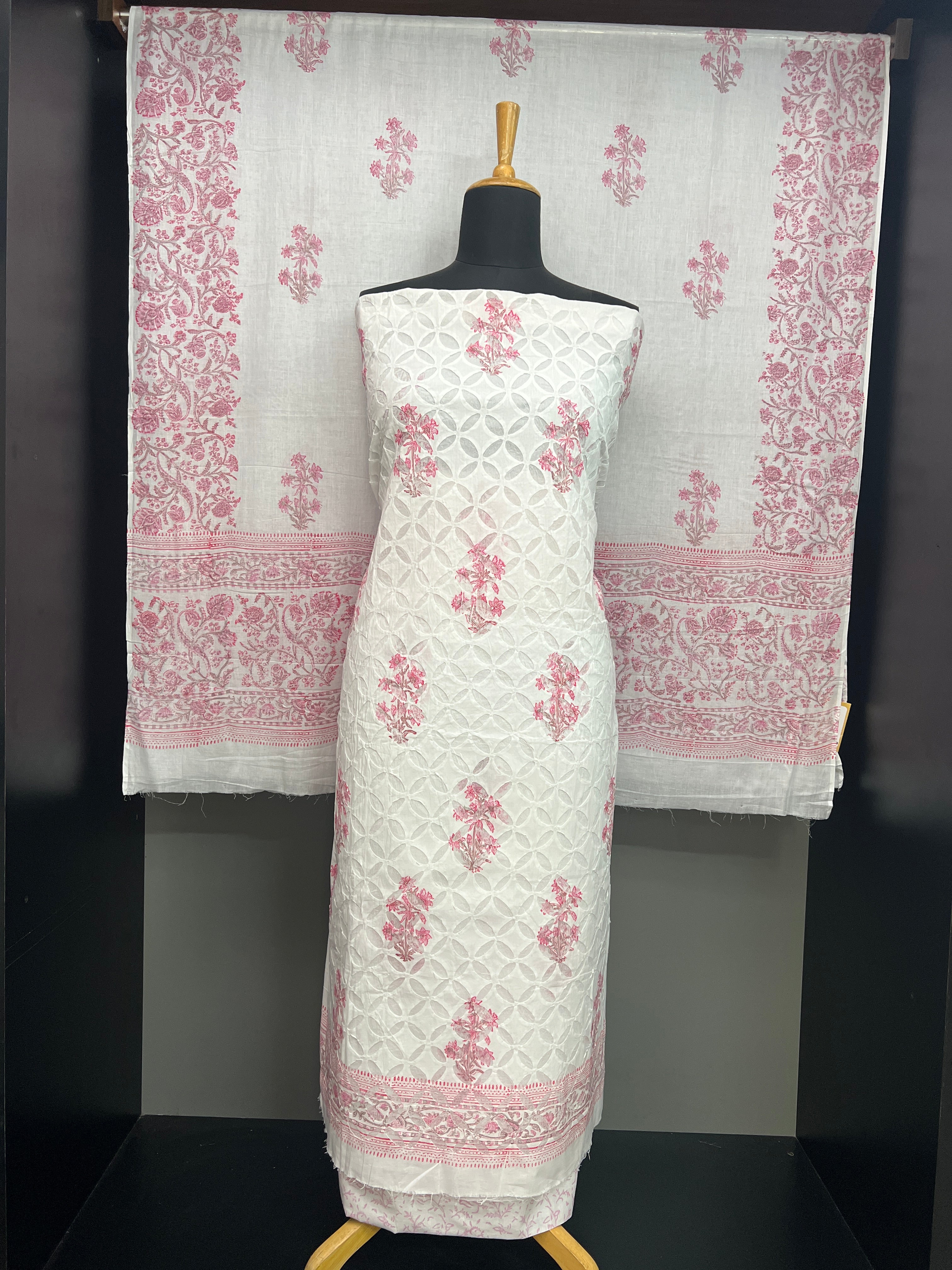 Floral Block Printed Cotton Salwar Set | SW2328