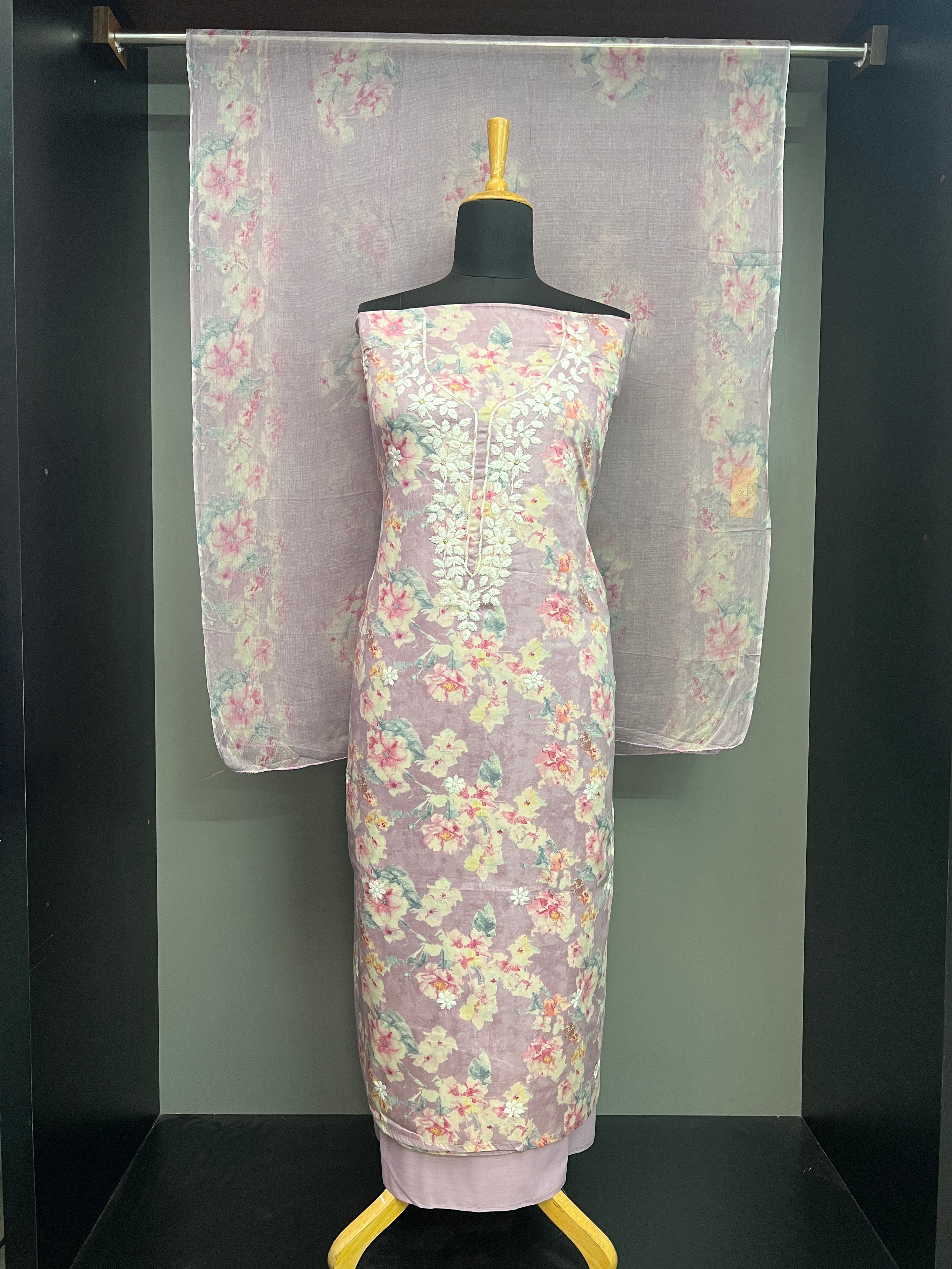 Floral Printed Cambric Cotton Salwar Set | SW2356