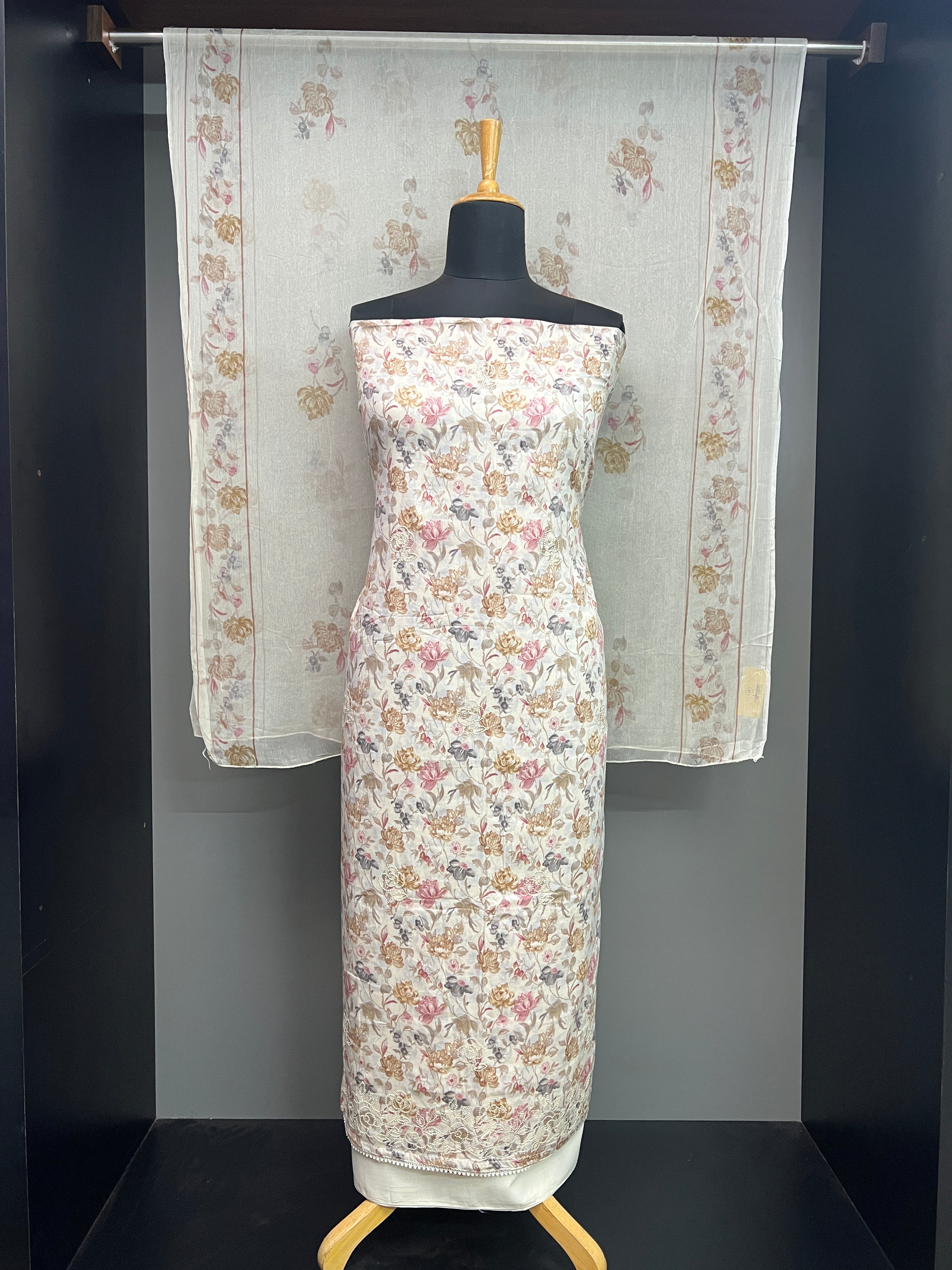 Floral Digital Printed Cambric Cotton Salwar Set | SW2359