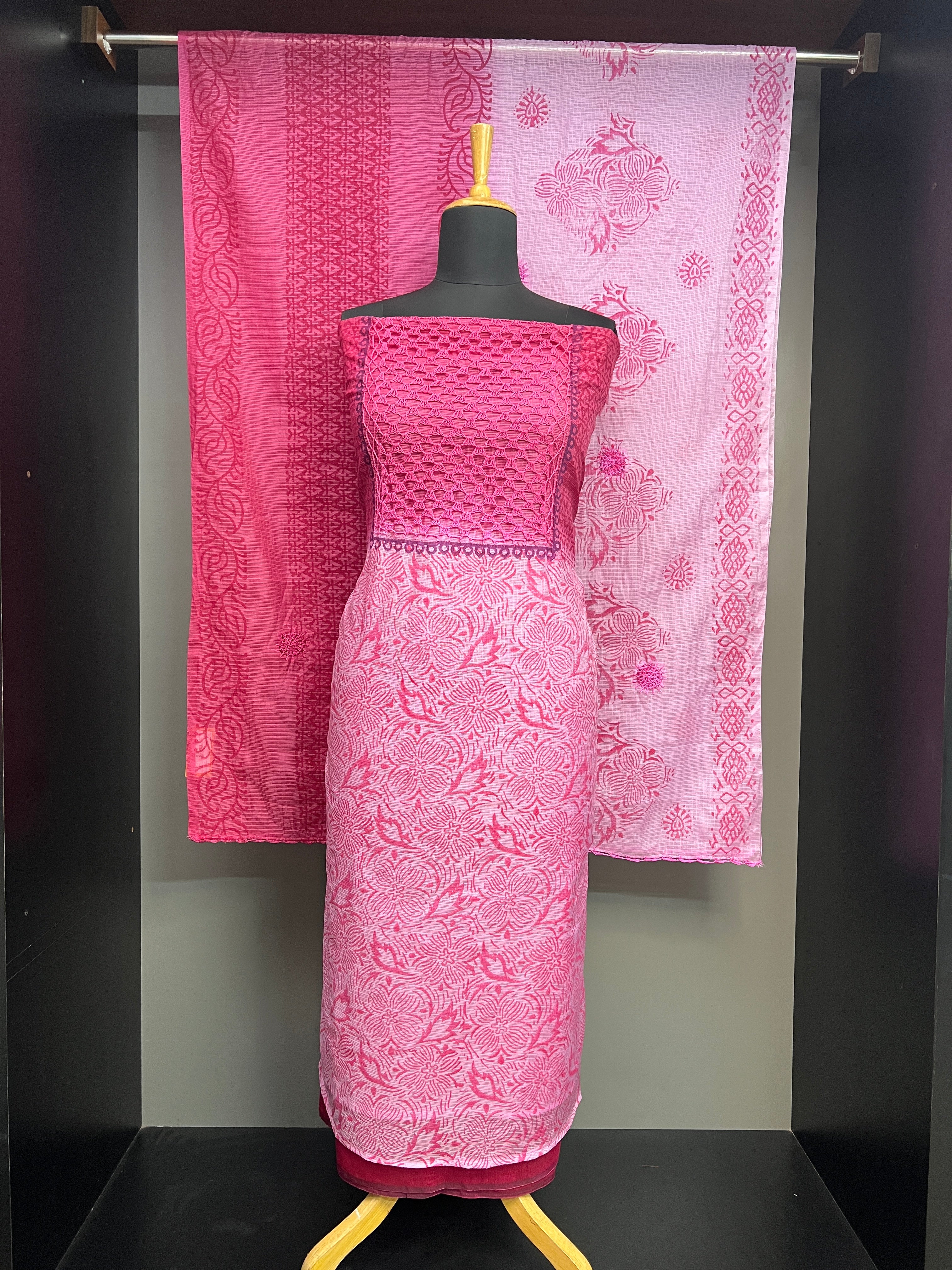 Block Printed Silky Kota Salwar Set | SW2425