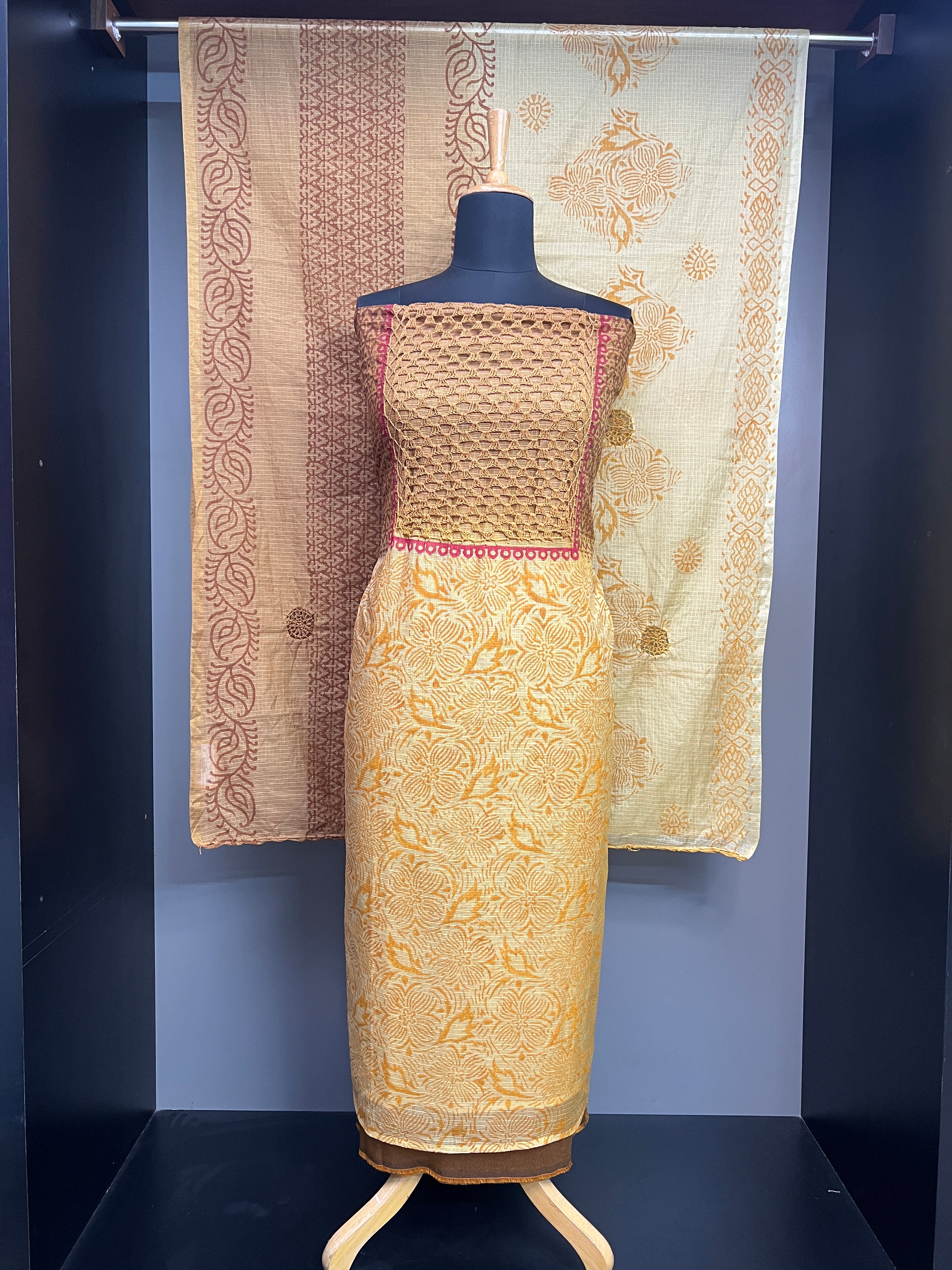 Block Printed Silky Kota Salwar Set | SW2426