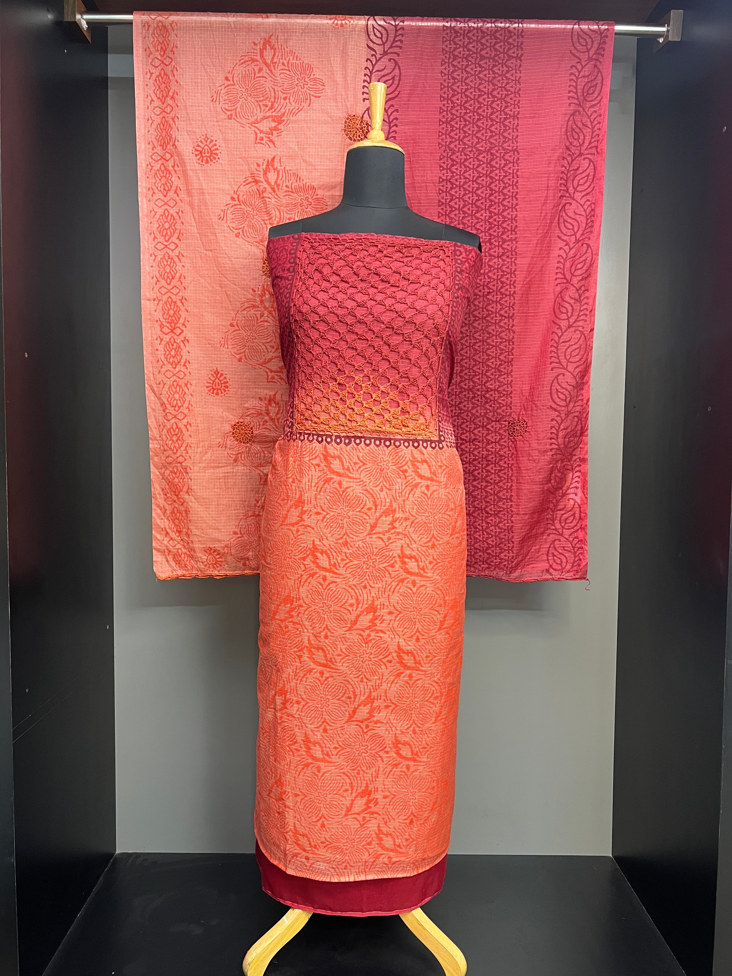 Block Printed Silky Kota Salwar Set | SW2427