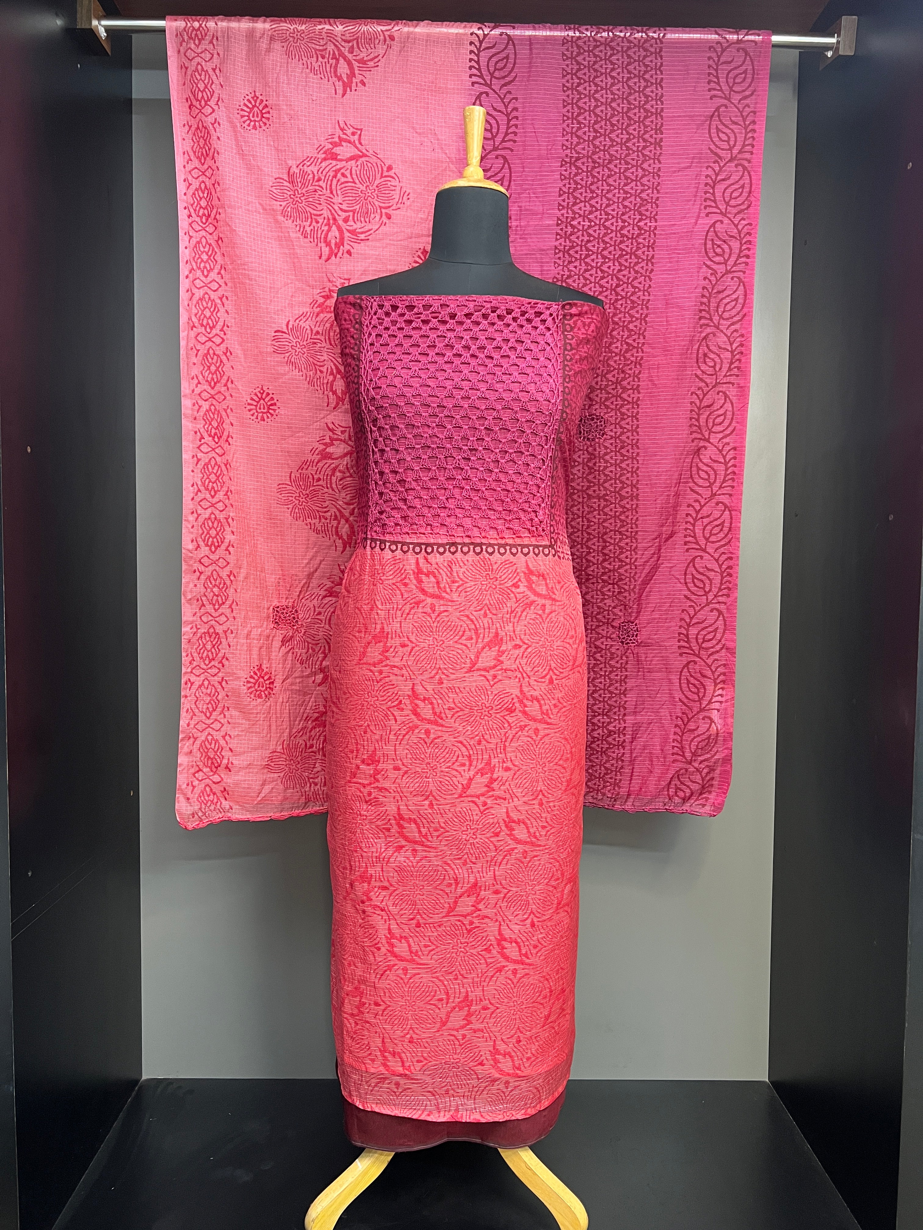 Block Printed Silky Kota Salwar Set | SW2428