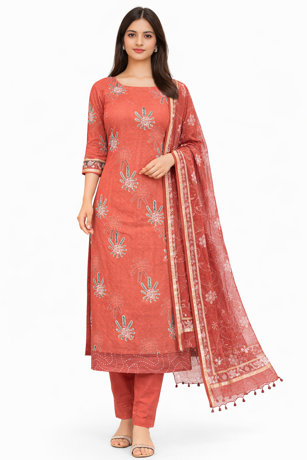 Hand Block Printed Kota Salwar Set | JHF127
