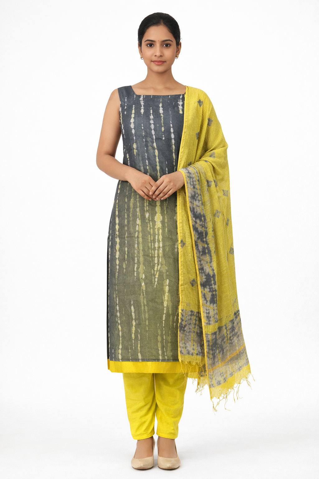 Block Printed Kota Salwar Set | VFC600