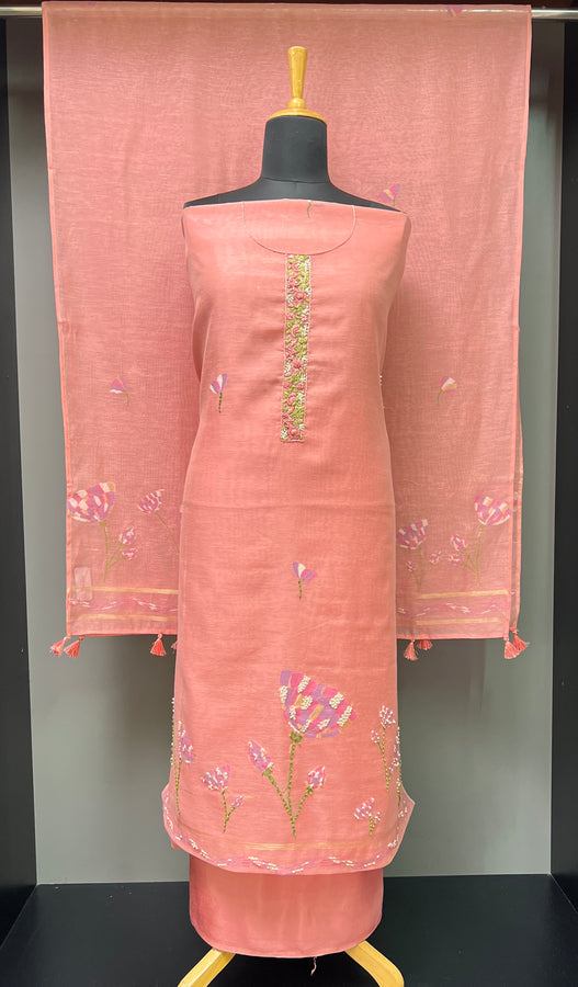 Hand Embroidery Detailed Traditional Jamdani Salwar Set | VAN165