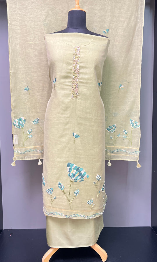 Hand Embroidery Detailed Traditional Jamdani Salwar Set | VAN168