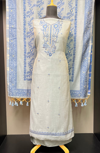 Hand Embroidery Highlighted Traditional Jamdani Salwar Set | VAN182