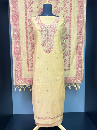 Hand Embroidery Highlighted Traditional Jamdani Salwar Set | VAN183