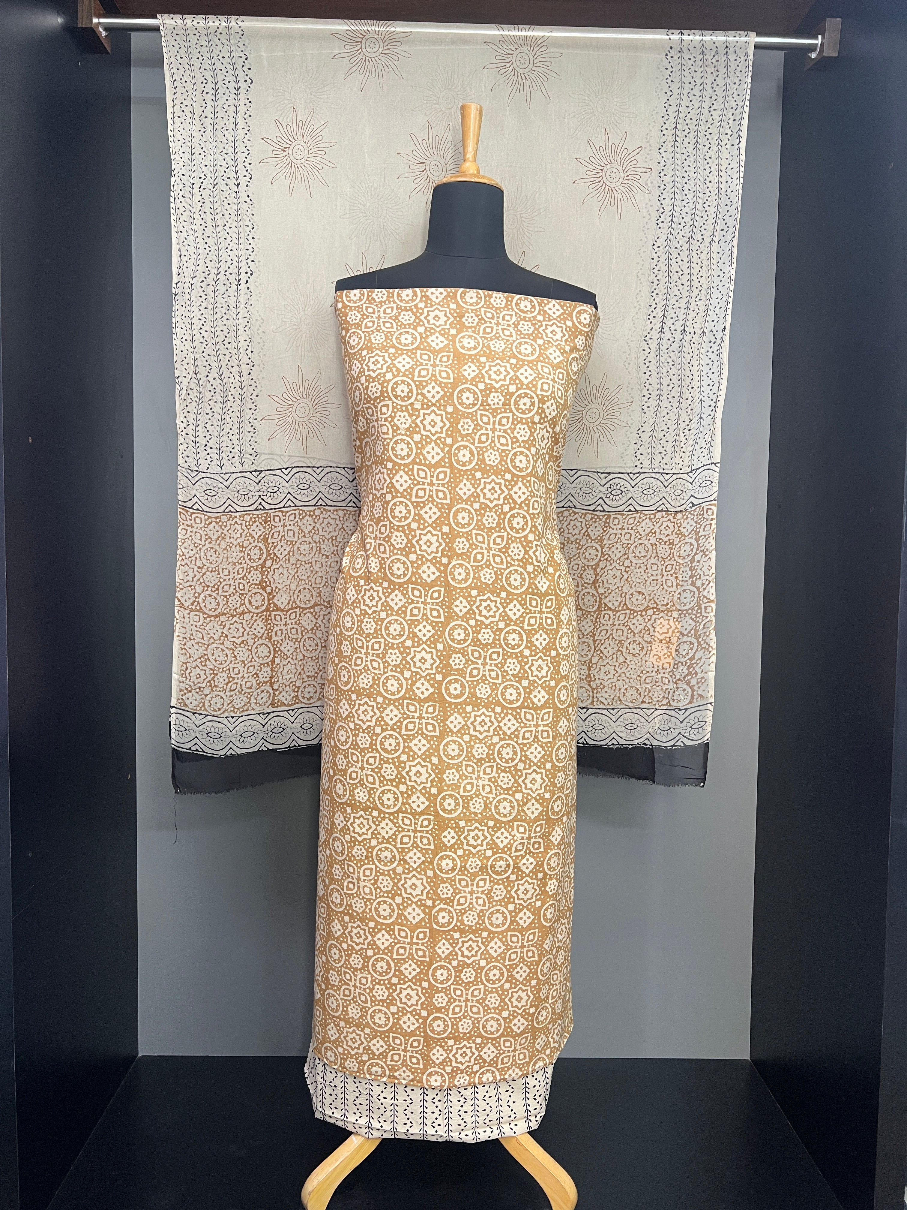 Geometric Printed Cotton Salwar Set | VFC507