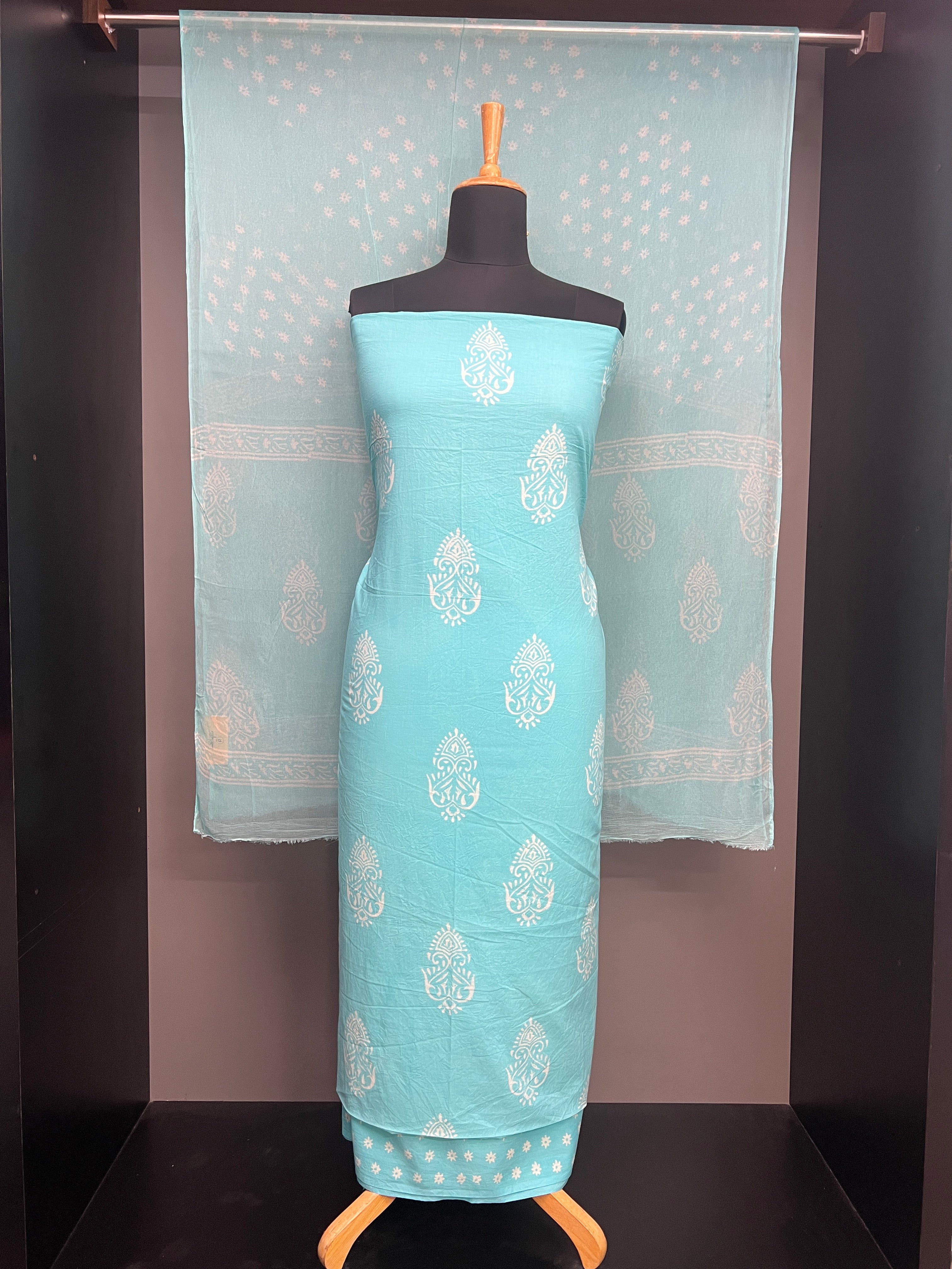 Block Printed Cotton Salwar Set | VFC516