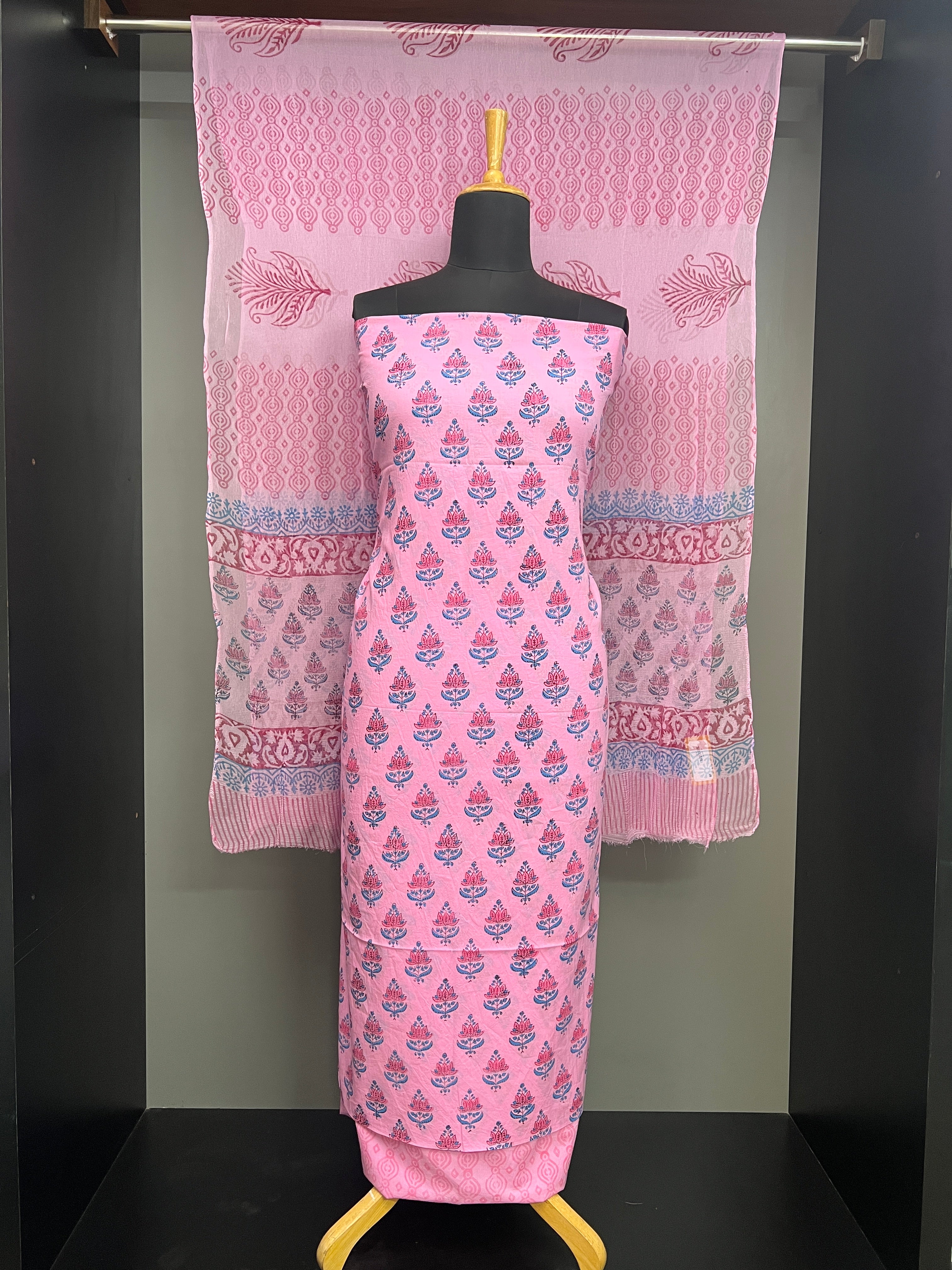 Block Printed Cotton Salwar Set | VFC517