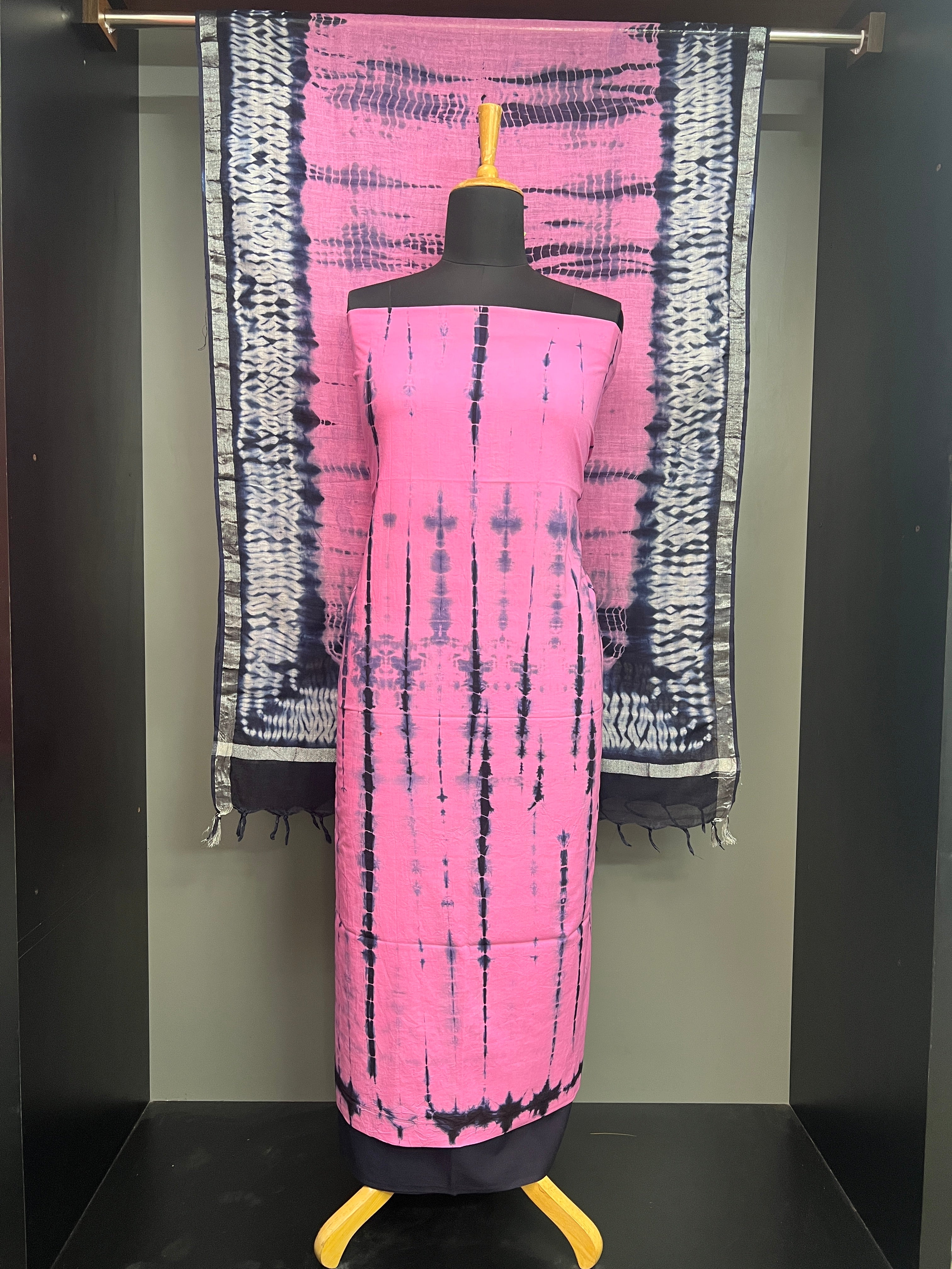 Tie & Dye Patterned Cotton Salwar Set | VFC524