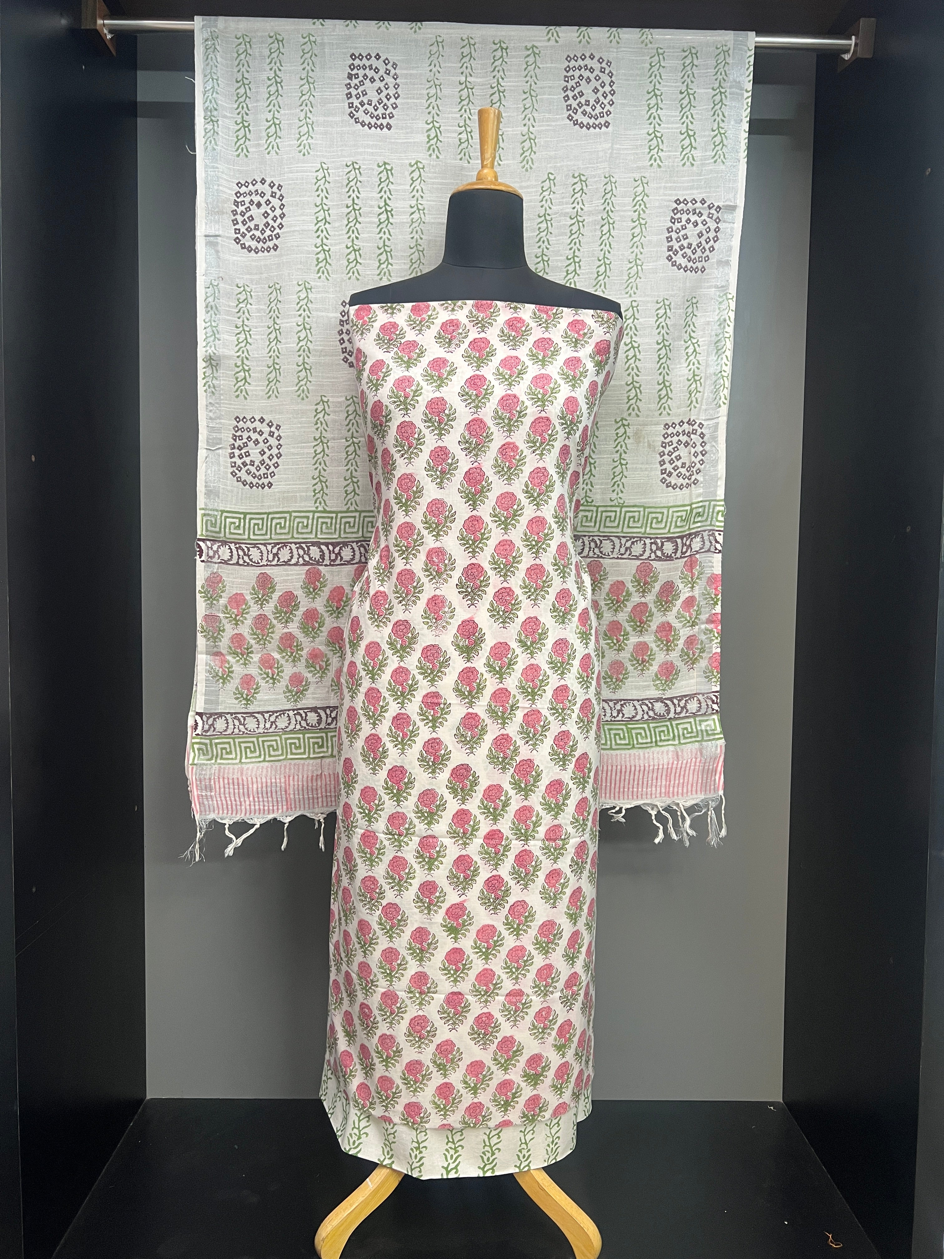 Block Printed Cotton Salwar Set | VFC527