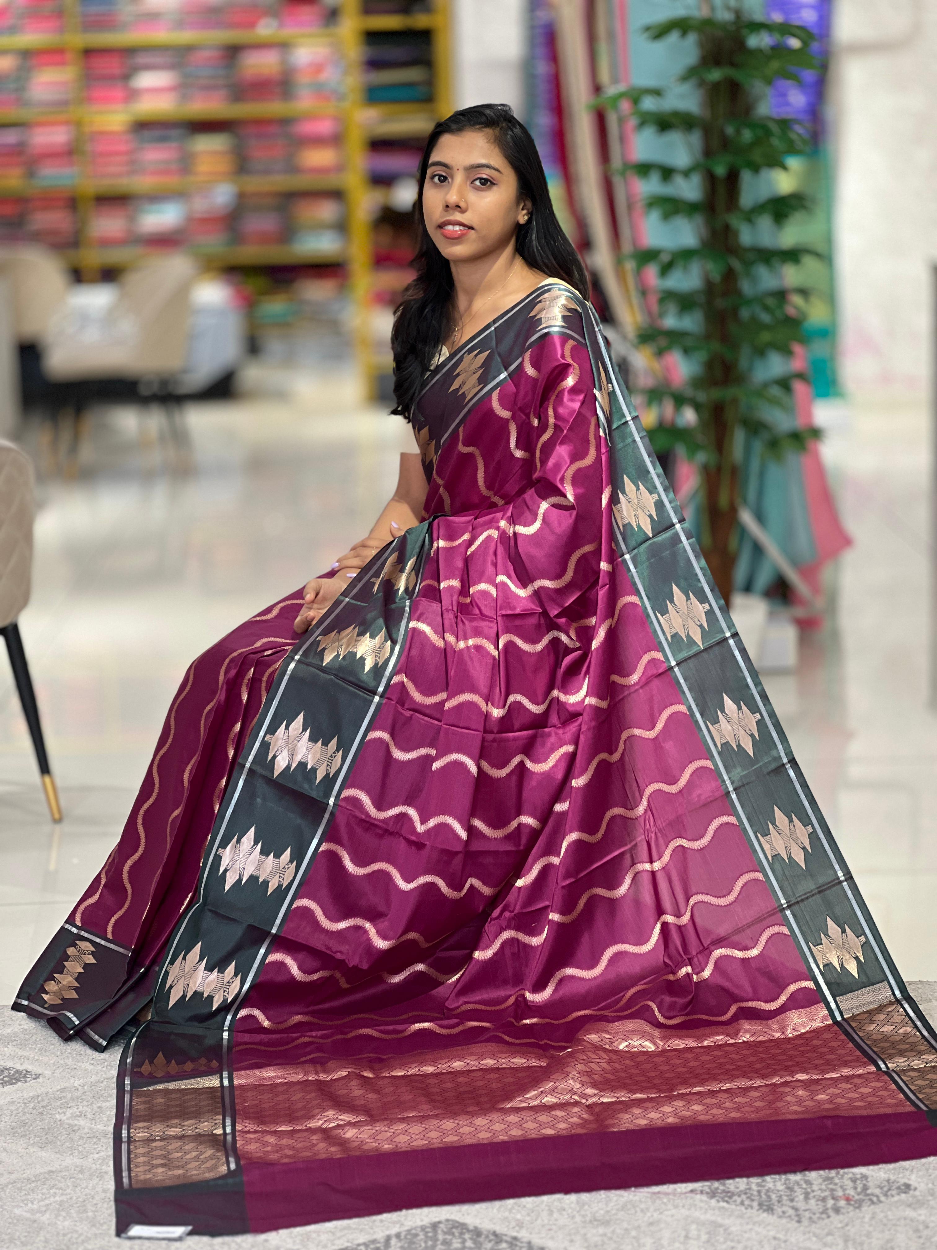 Banarasi Patterned Chanderi Finish Saree | NN243