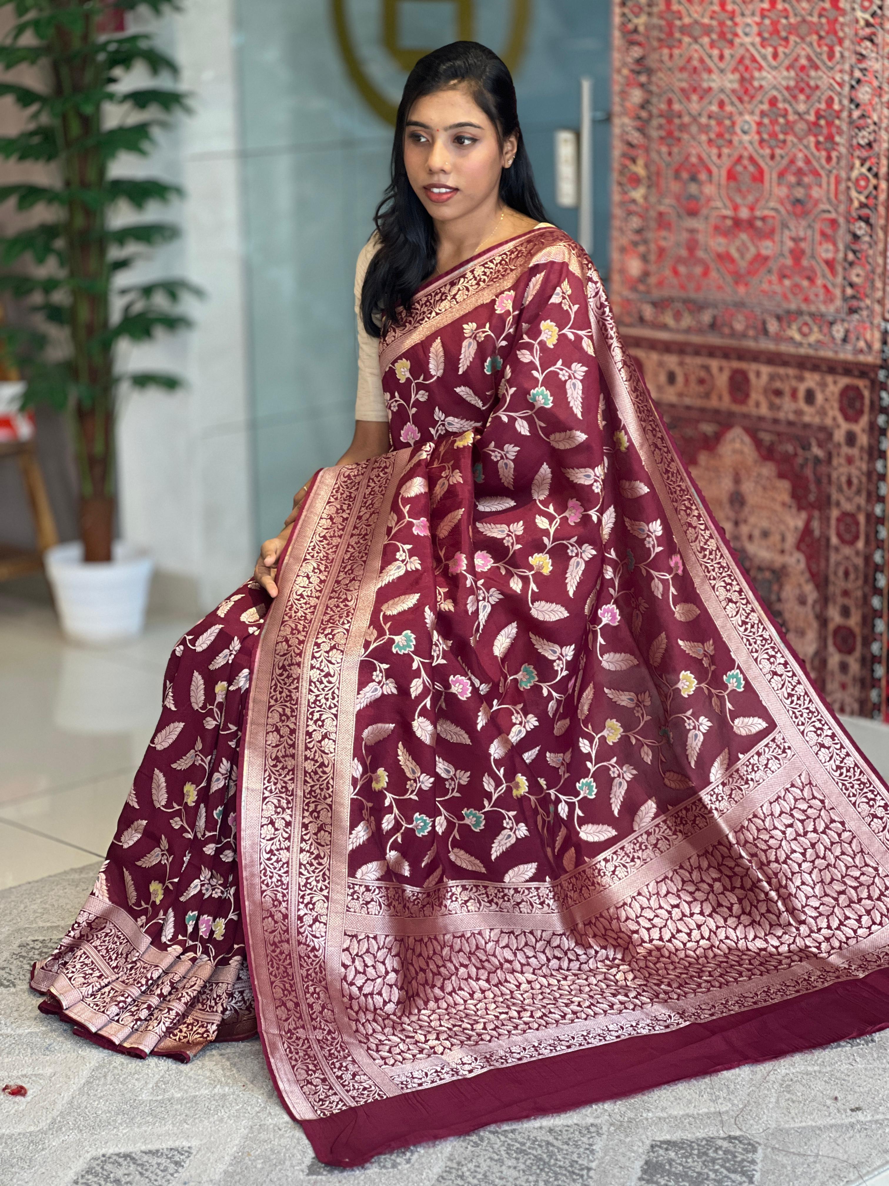 Banarasi Weaving Semi Silk Saree | NN276