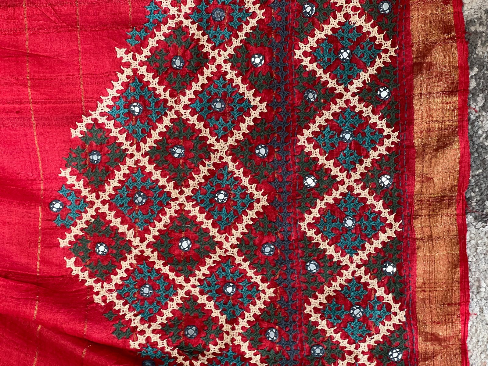 Check Patterned Tussar Saree | SBS1260
